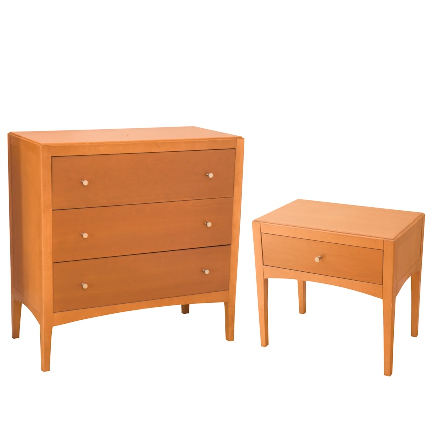 Contemporary Chest of Drawers and Nightstand