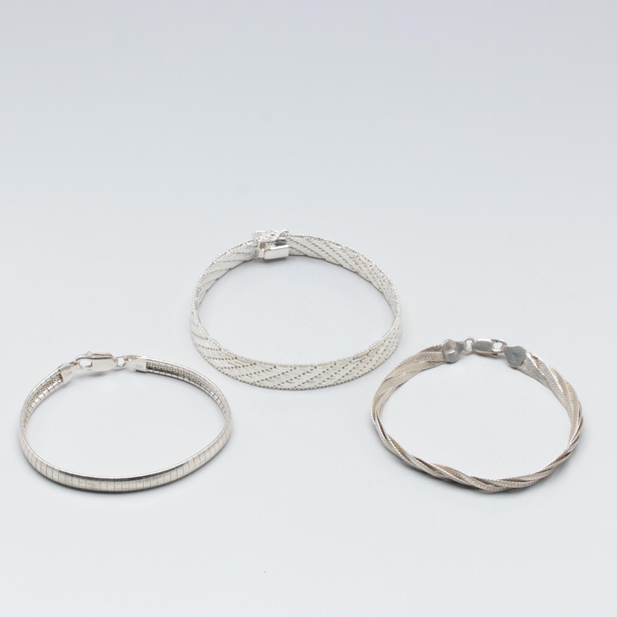 Assorted Sterling Silver Bracelets