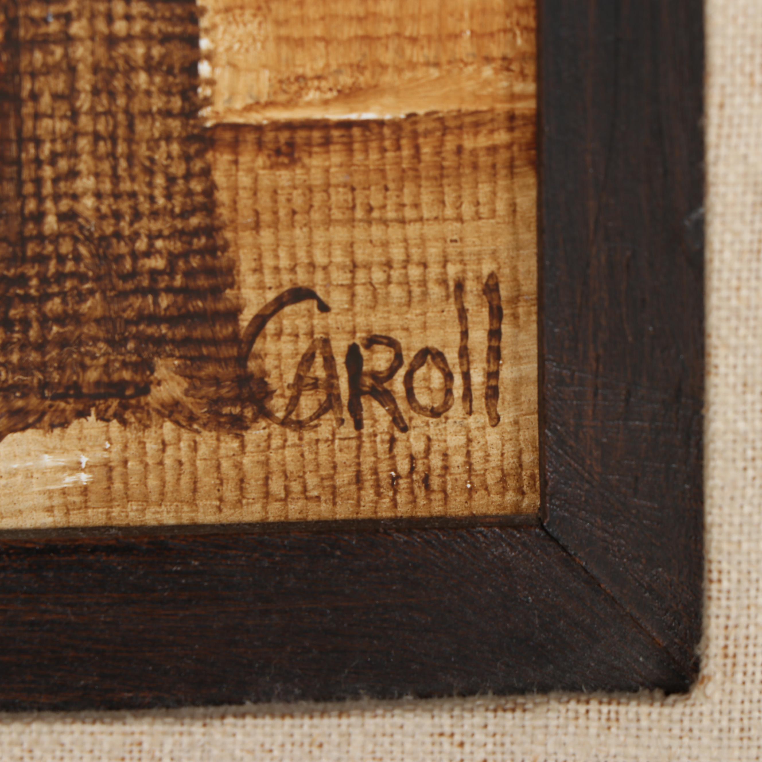 Caroll Acrylic Painting of a Courtyard