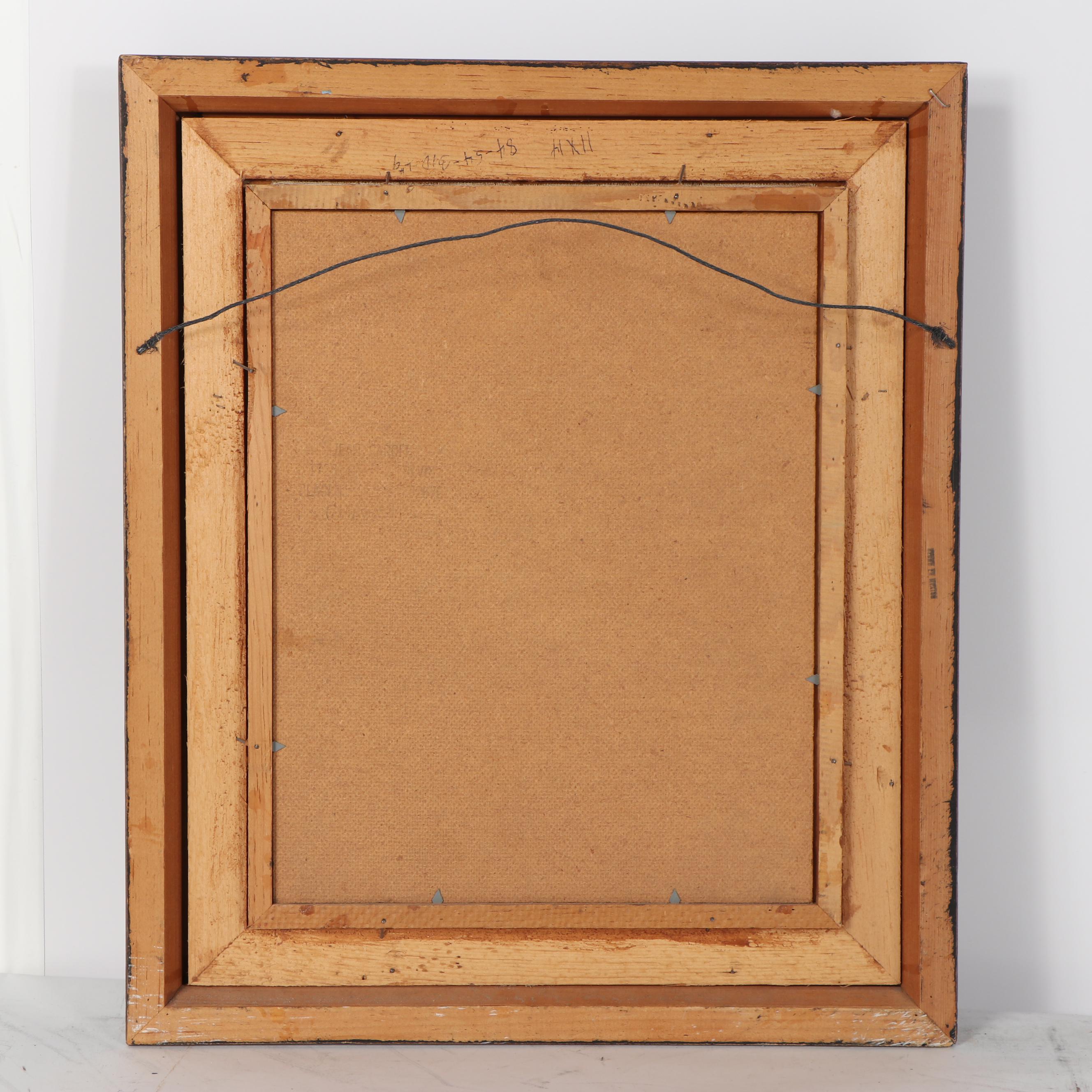 Caroll Acrylic Painting of a Courtyard