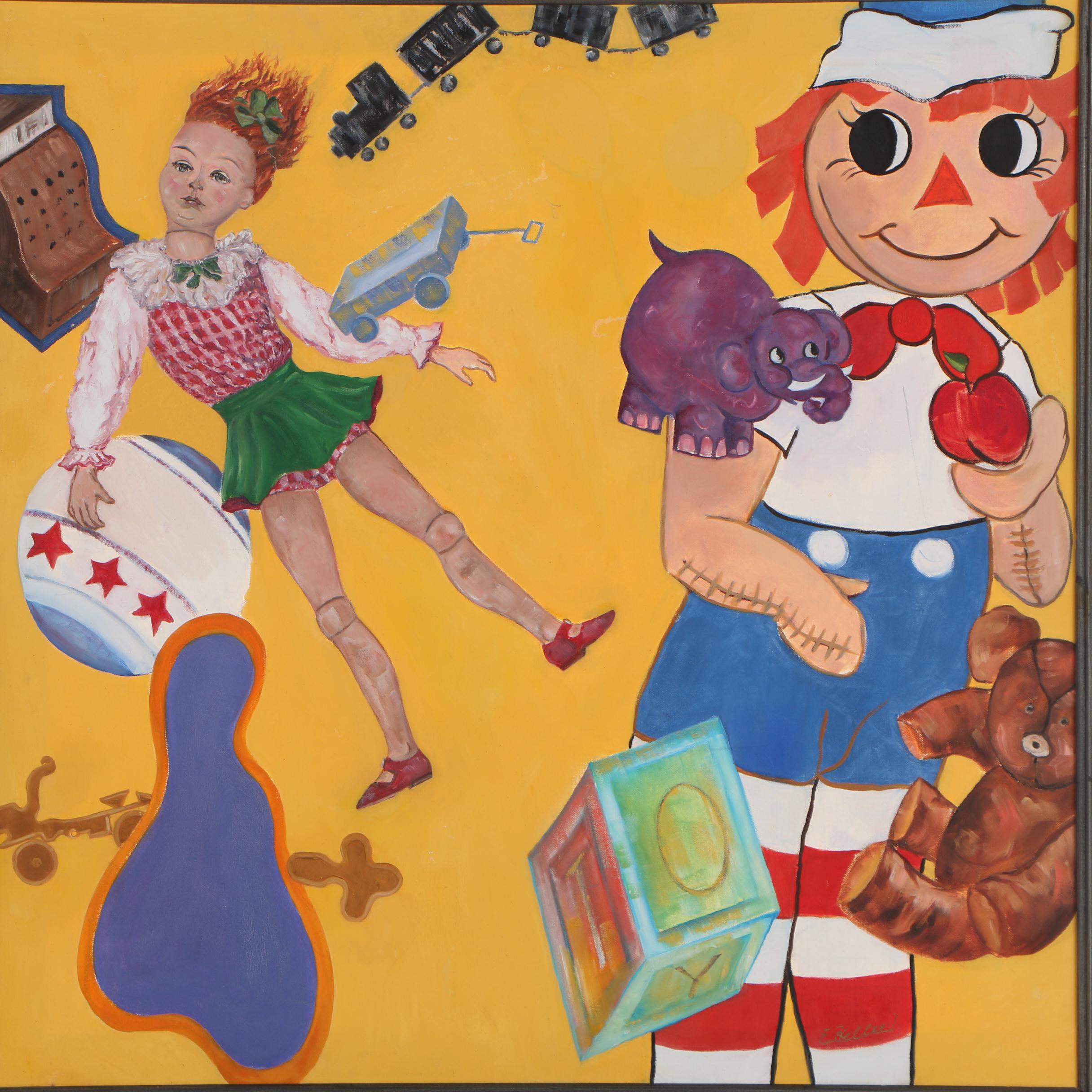 E. Heller Acrylic Painting