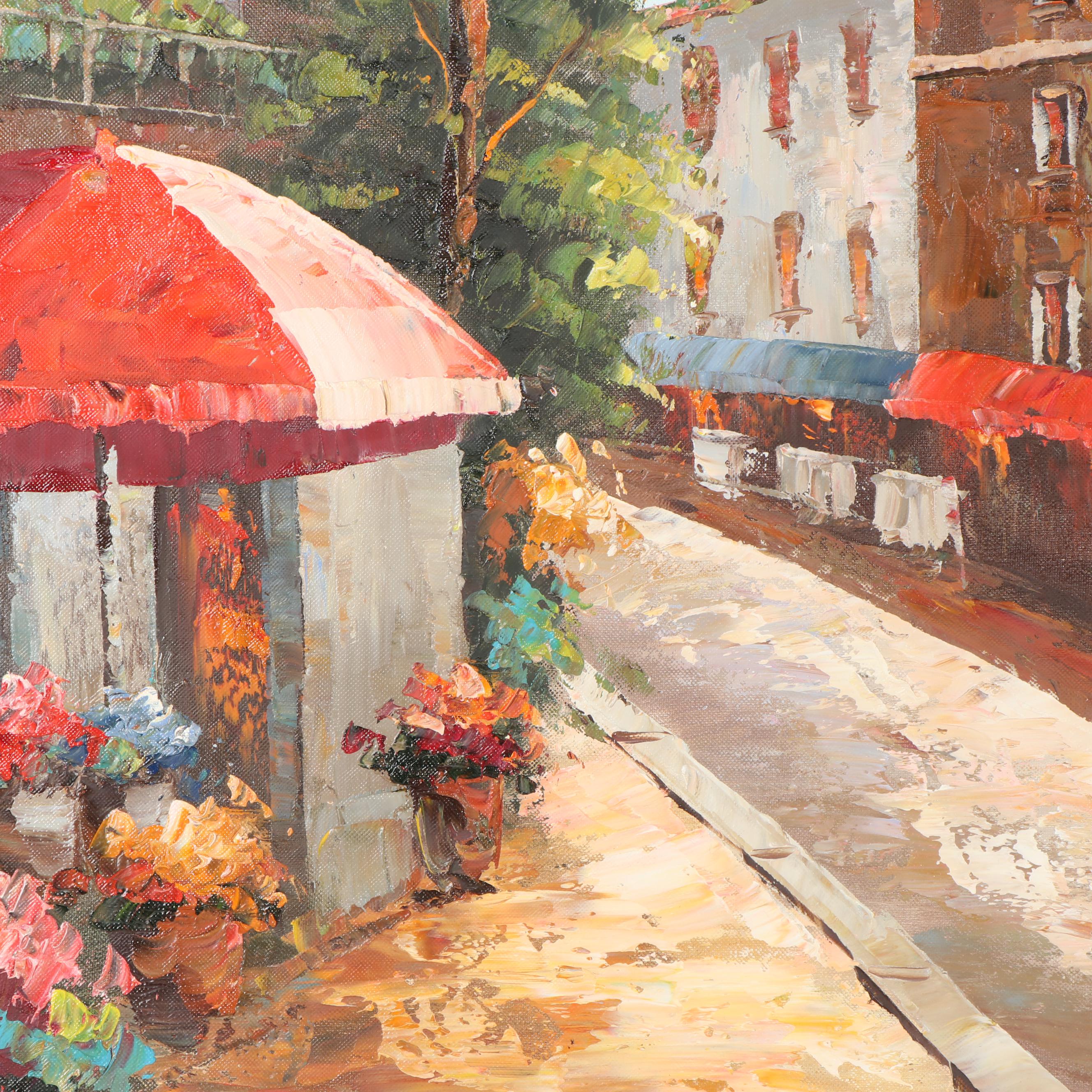 Street Scene Oil Painting