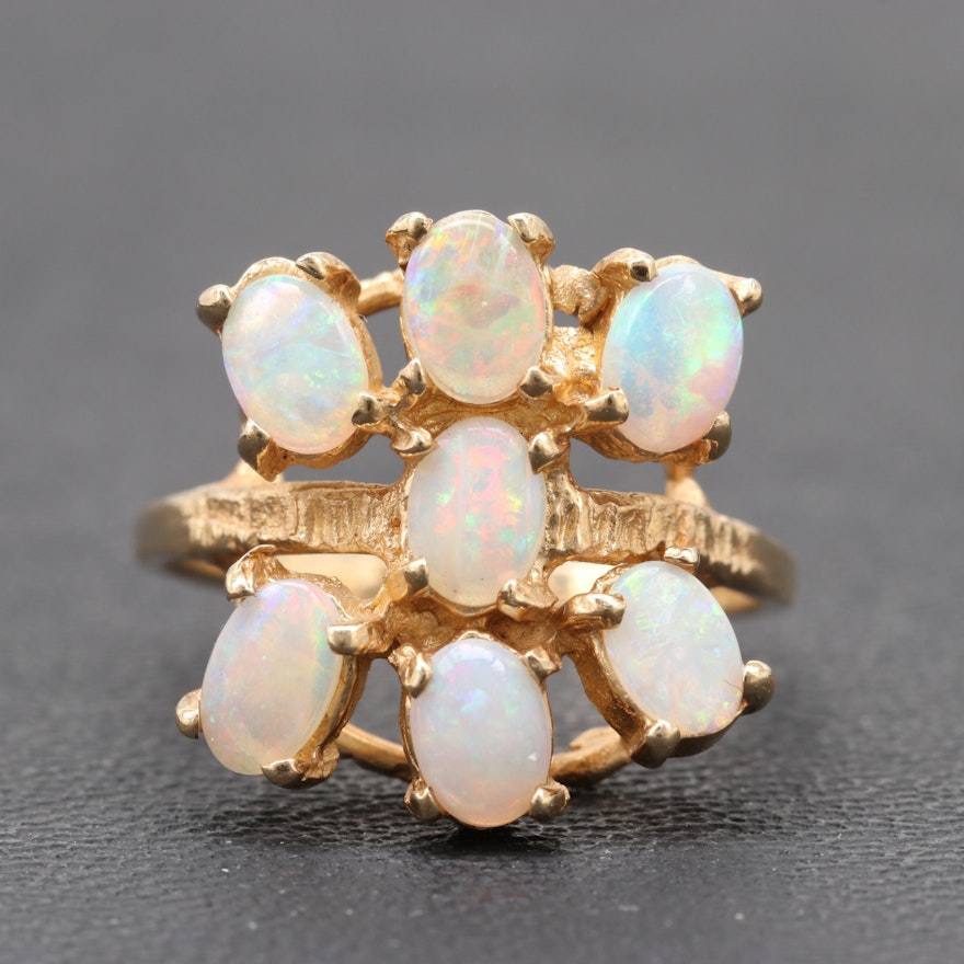 14K Yellow Gold Opal Ring