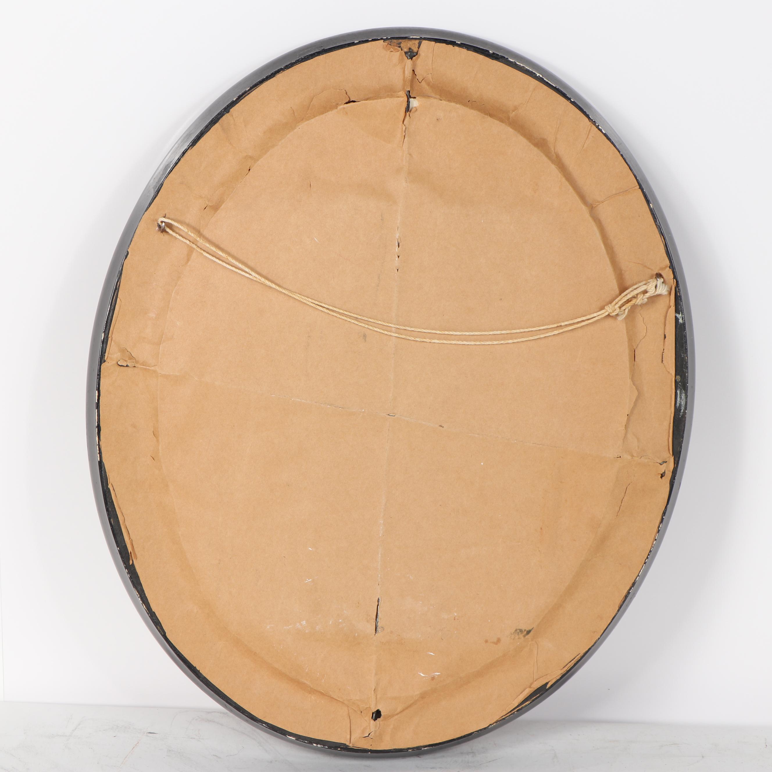 Chalkware Relief Cameo in Oval Frame