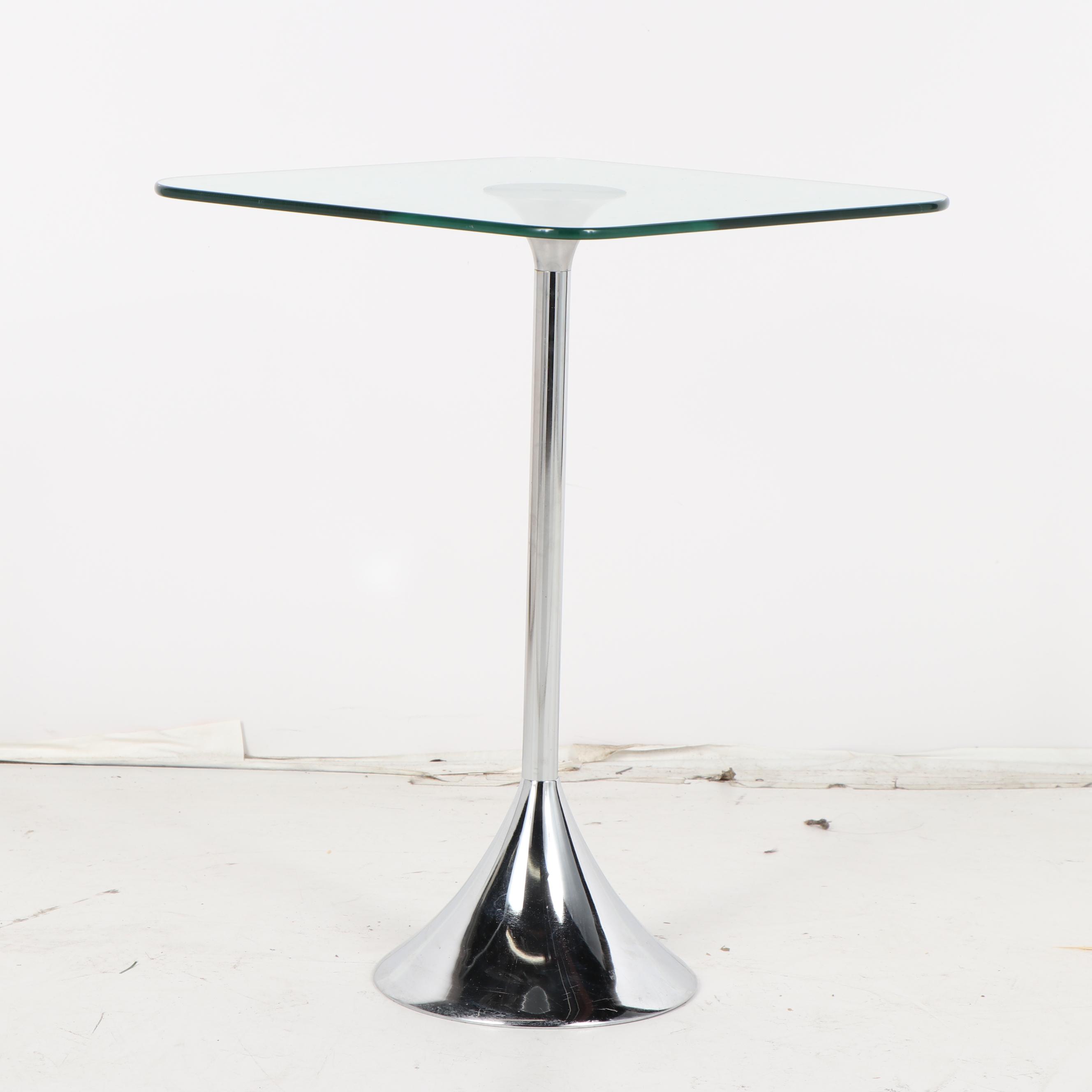 Contemporary Metal and Glass Side Table by David Quan for Umbra