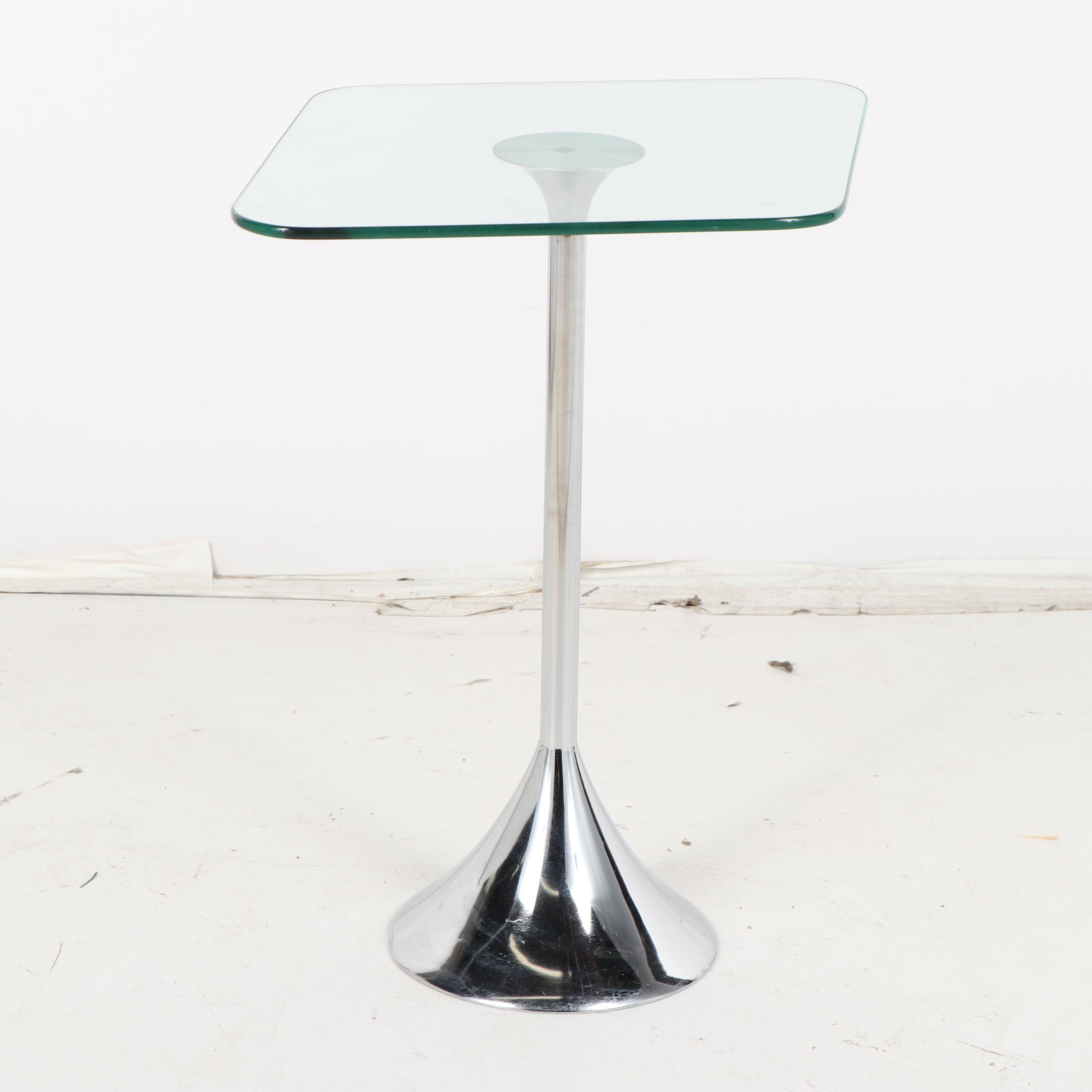 Contemporary Metal and Glass Side Table by David Quan for Umbra