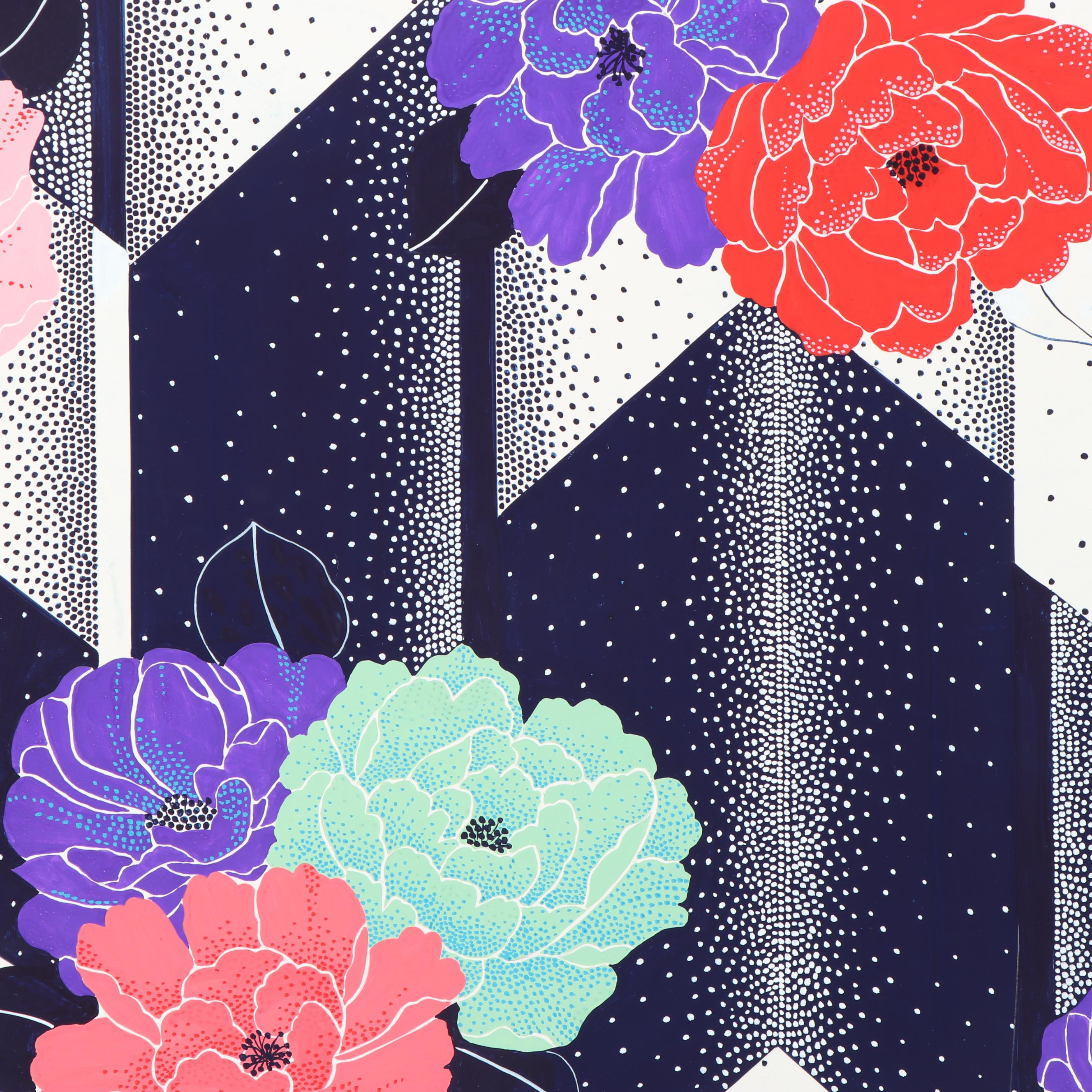 Kanebo Acrylic Painted Textile Design Proofs