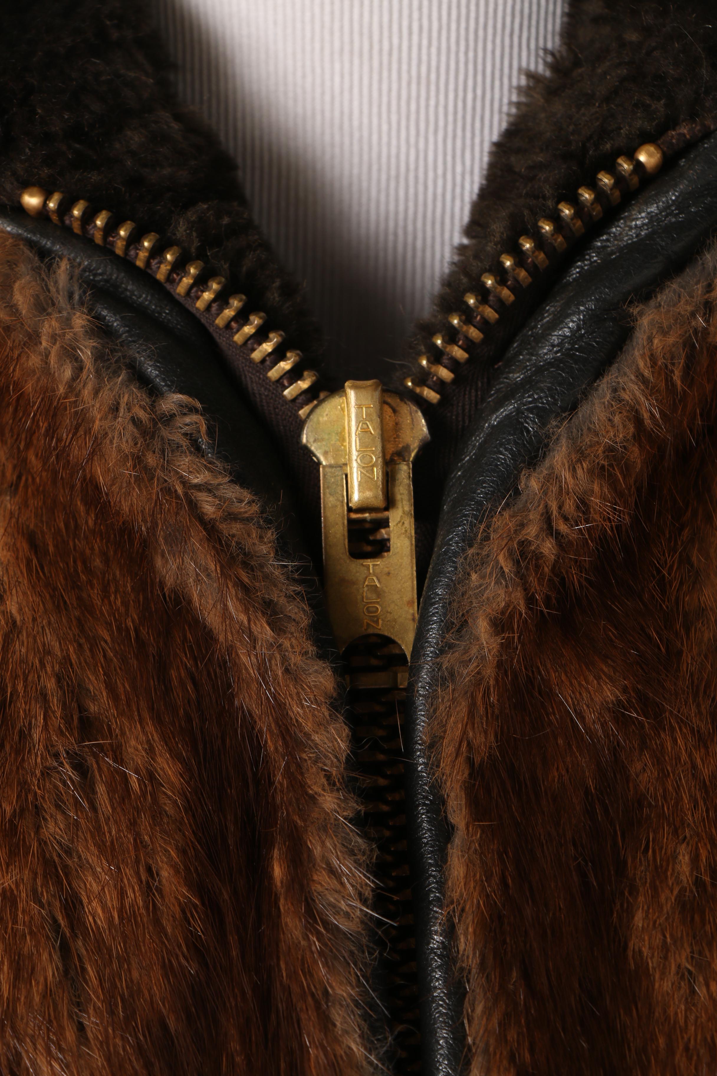 Vintage David Green Anchorage Beaver Fur Jacket with Coyote Fur Trim Hood