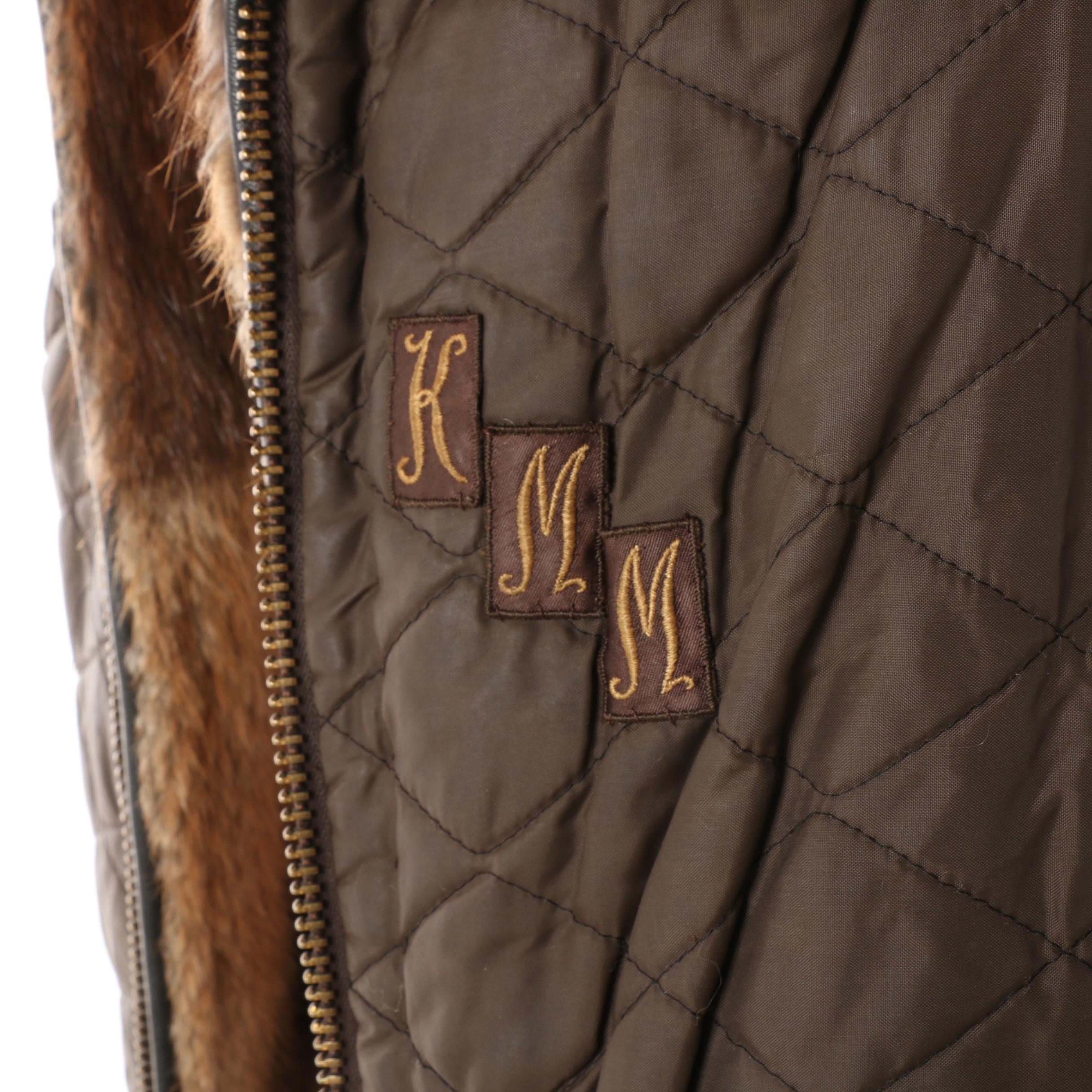 Vintage David Green Anchorage Beaver Fur Jacket with Coyote Fur Trim Hood