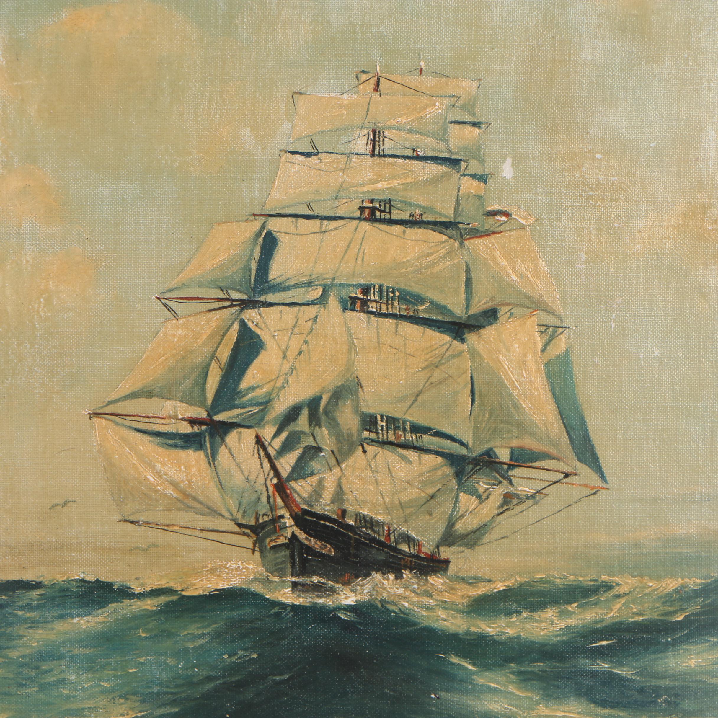 Captain Bayard Foulke Nautical Oil Painting
