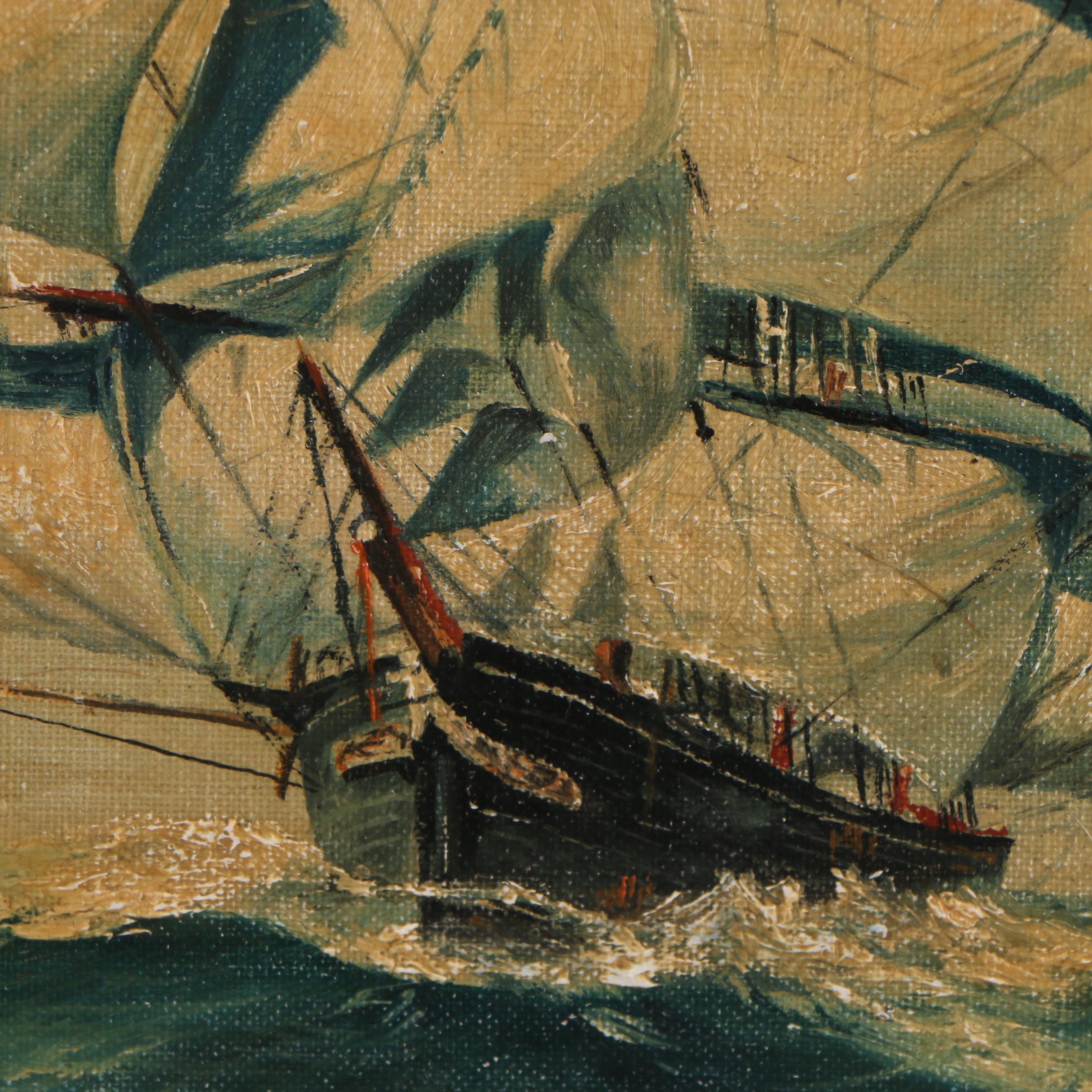 Captain Bayard Foulke Nautical Oil Painting