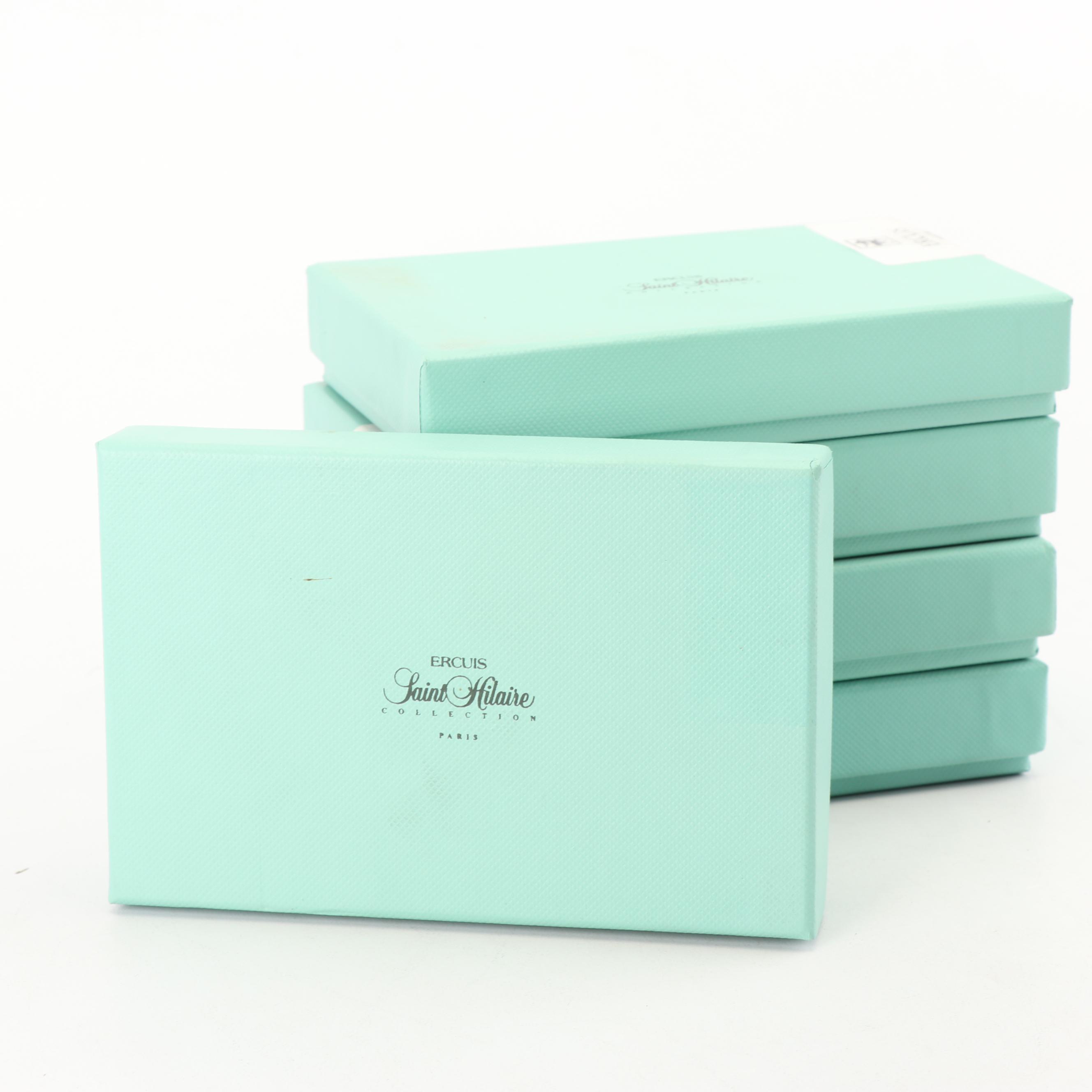 Ercuis Saint Hilaire Collection Silver Plate Knife Rest Sets