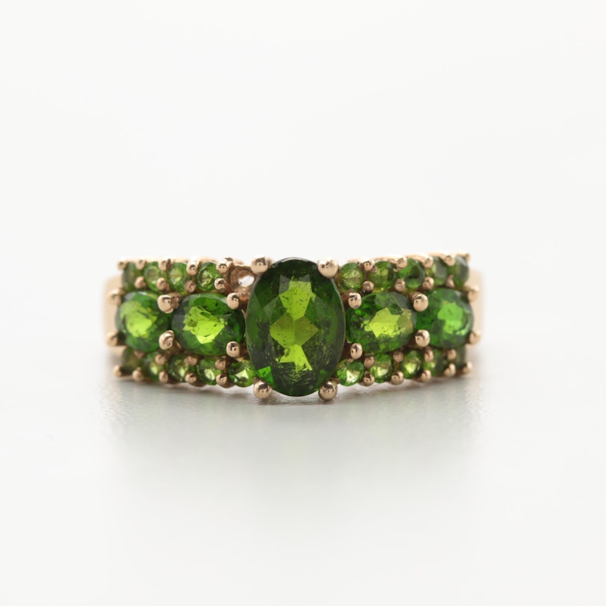 10K Yellow Gold Diopside Ring