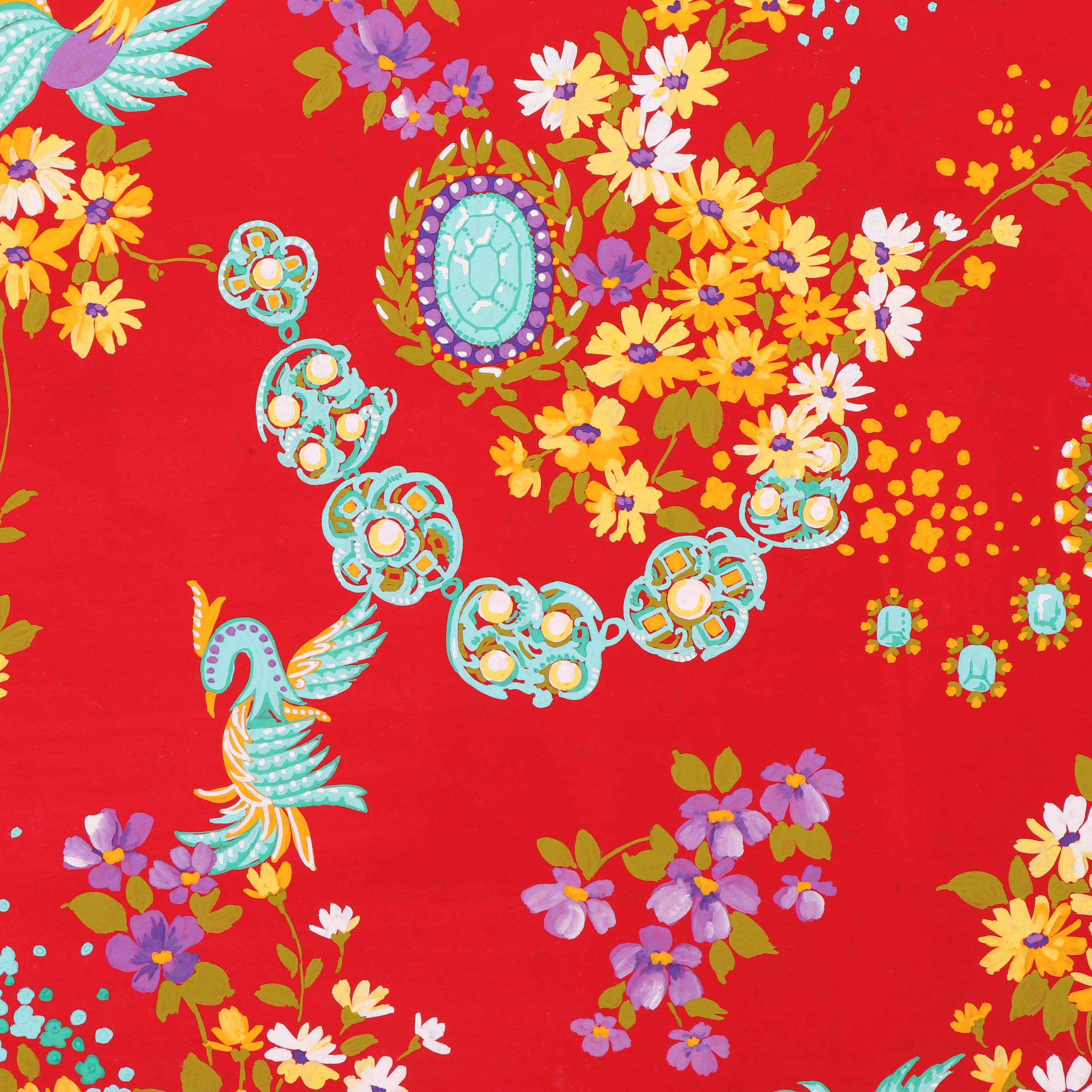 Marubeni Gouache Textile Design Proofs