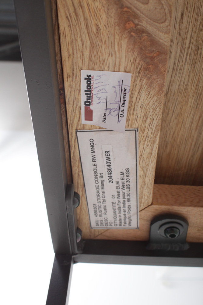 West Elm Mango Wood Console Table