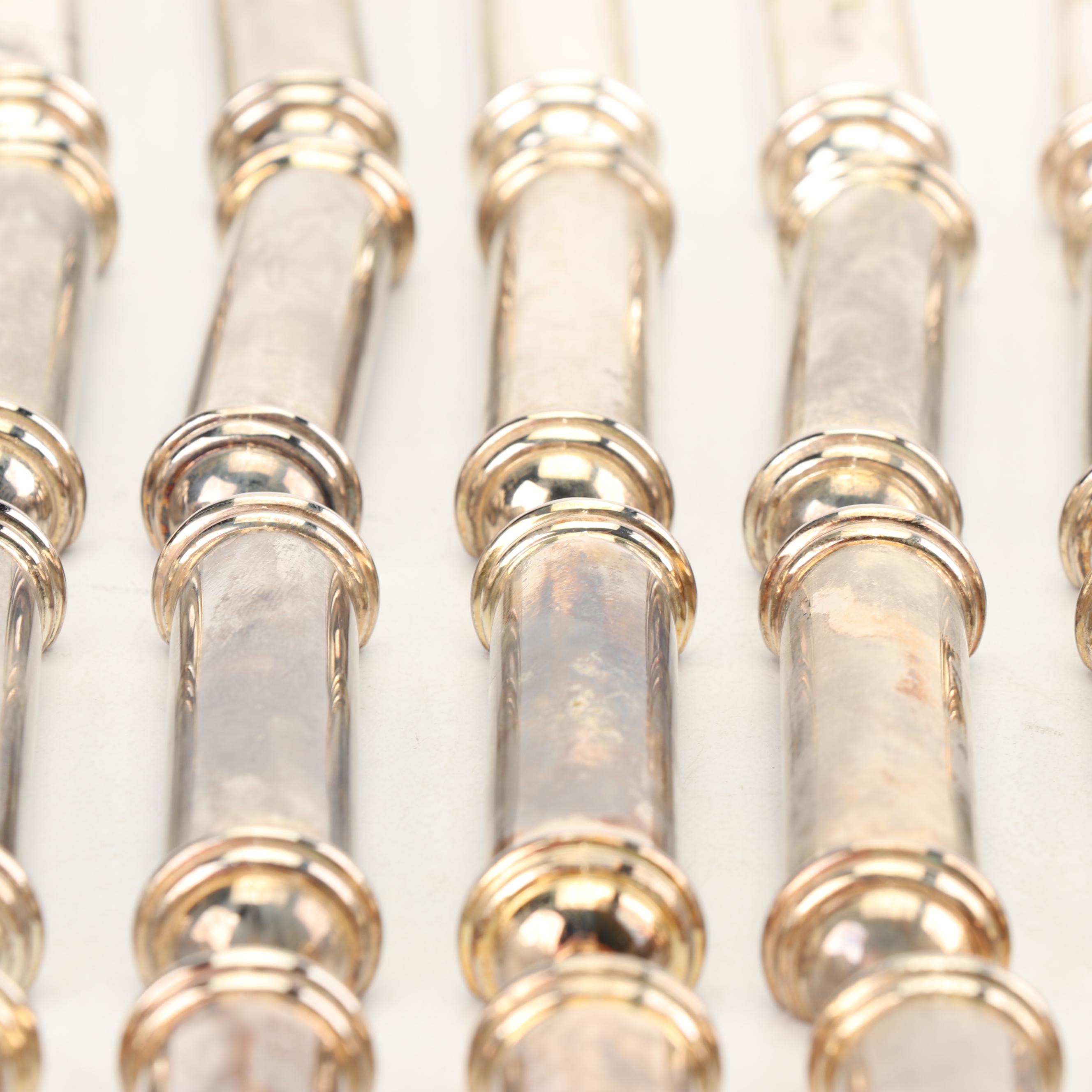 Ercuis Saint Hilaire Collection Silver Plate Knife Rest Sets