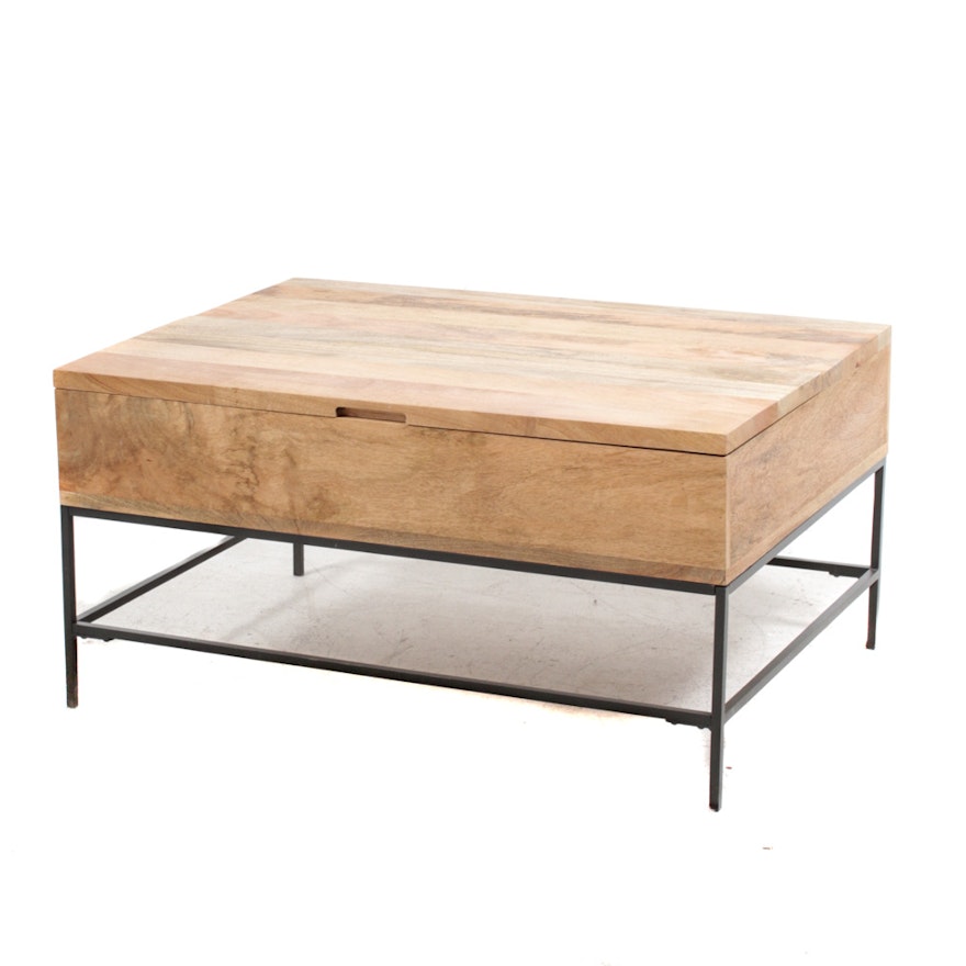 West Elm Mango Wood Pull-Top Coffee Table