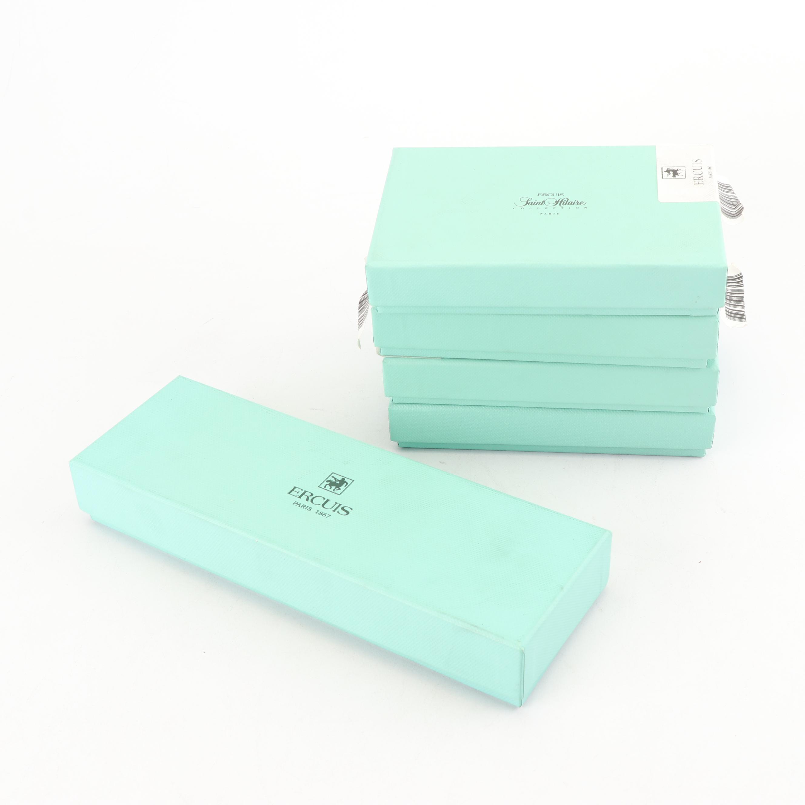 Ercuis Saint Hilaire Collection Silver Plate Knife Rest Sets