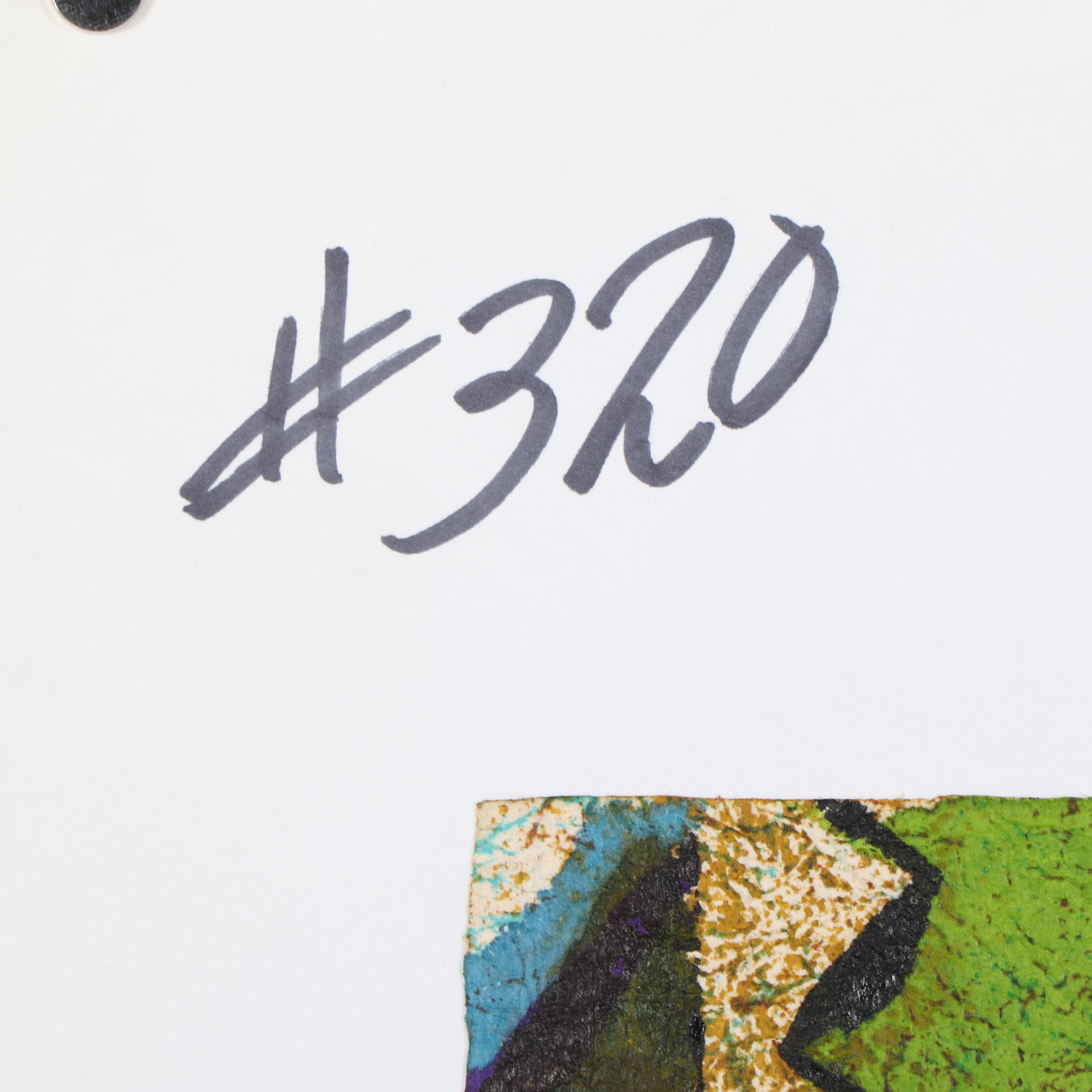 Shikibo Acrylic Painted Textile Design Poof