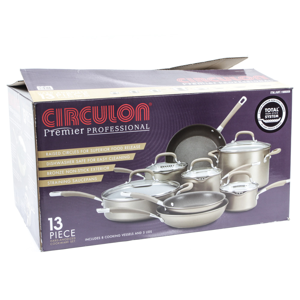 Circulon "Premier Professional" 13-Piece Hard-Anodized Cookware Set
