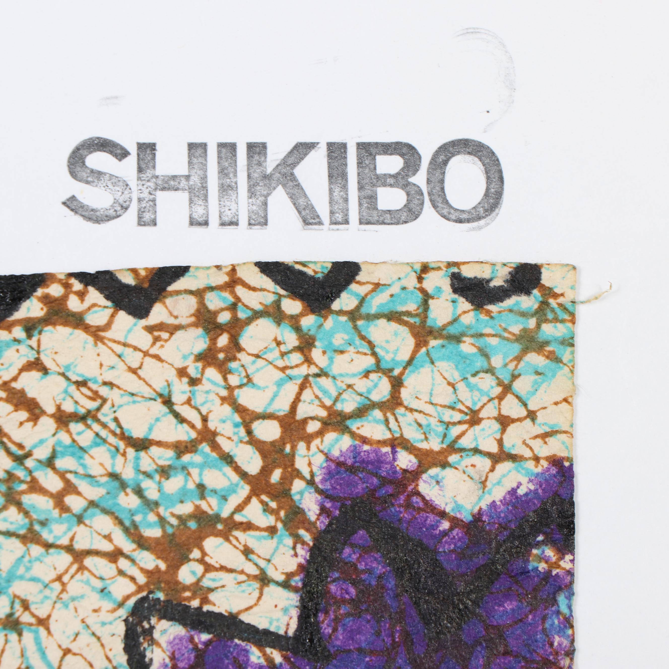 Shikibo Acrylic Painted Textile Design Poof
