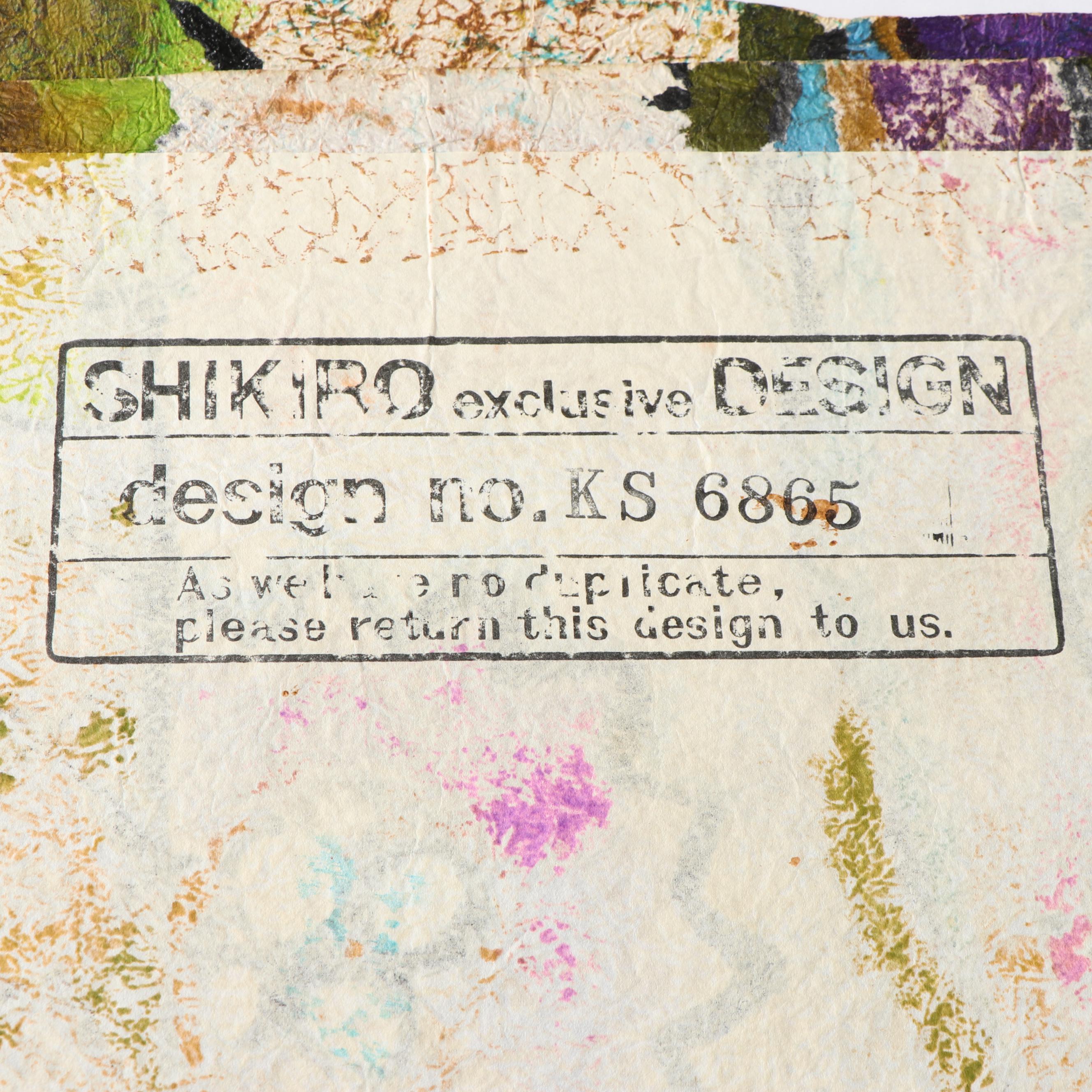 Shikibo Acrylic Painted Textile Design Poof