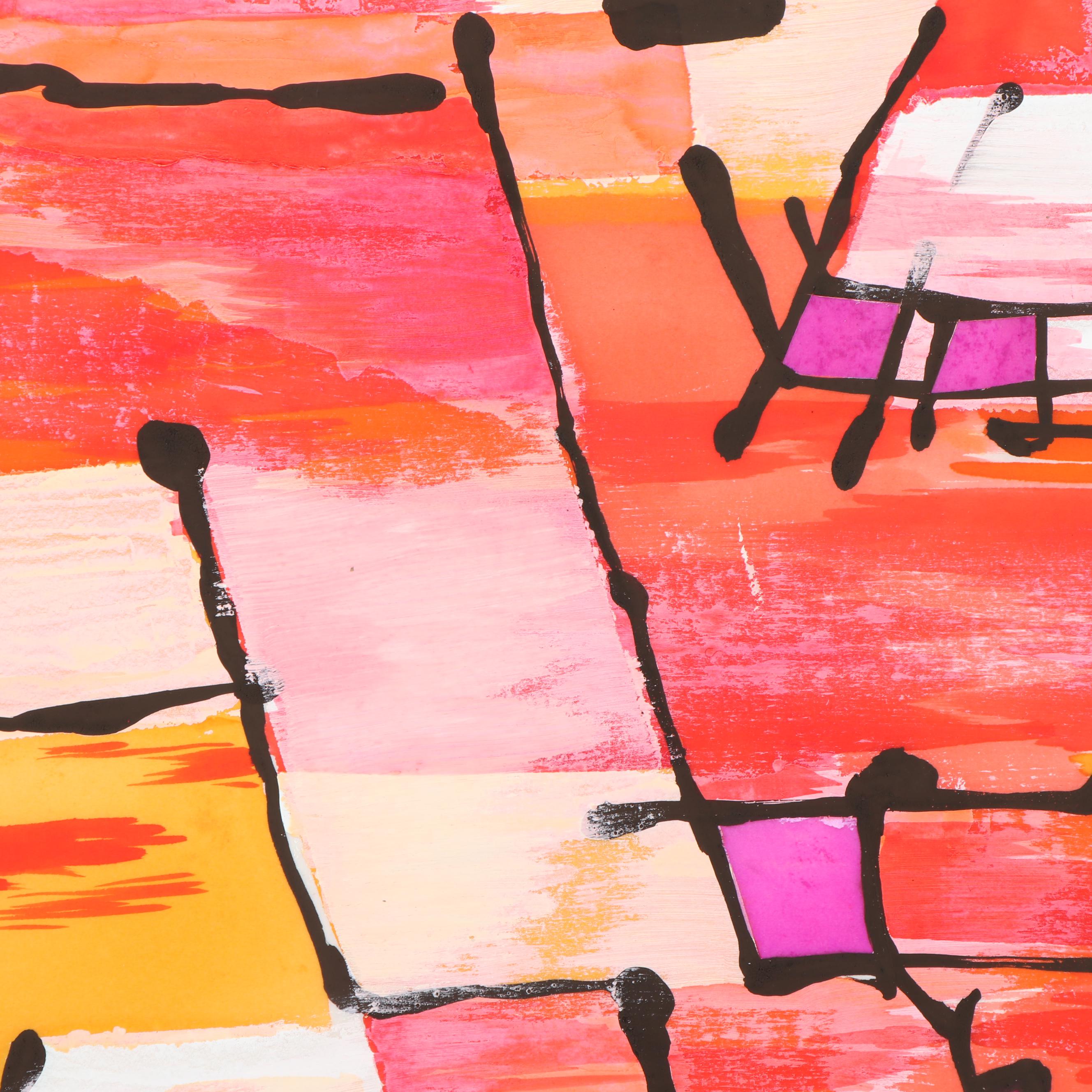 Marubeni Acrylic Painted Textile Pattern Design