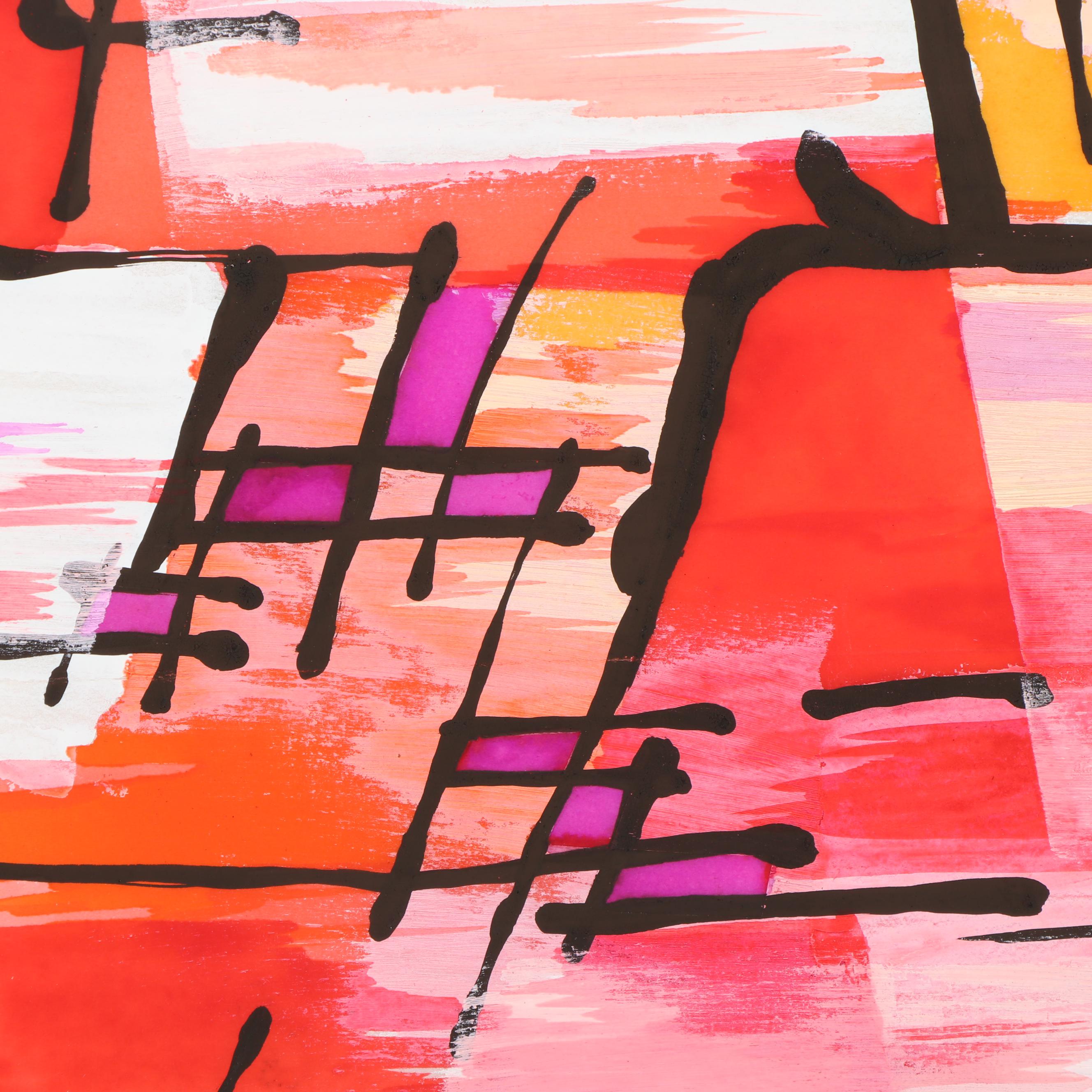 Marubeni Acrylic Painted Textile Pattern Design