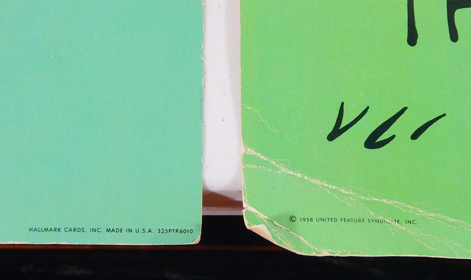 Vintage 1958 Hallmark Cardstock Charlie Brown and Snoopy Posters