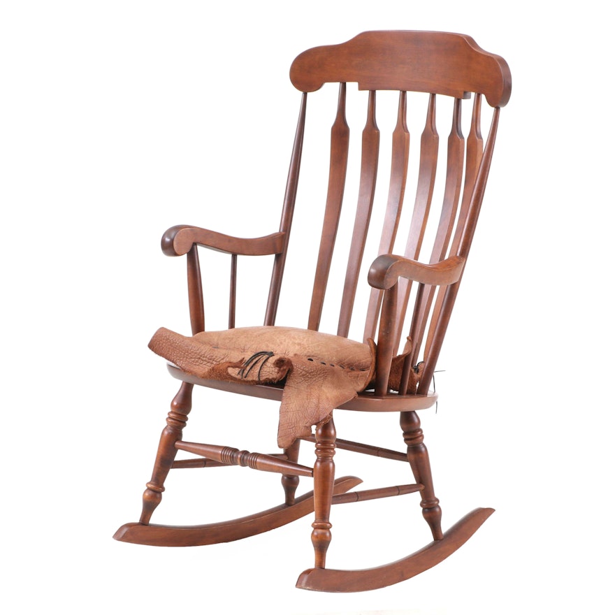 Nichols & Stone Wood Rocking Chair, 20th Century