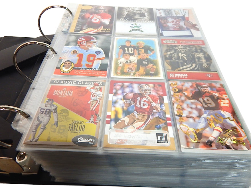 Large Album of Football Cards with Montana, Manning, Favre