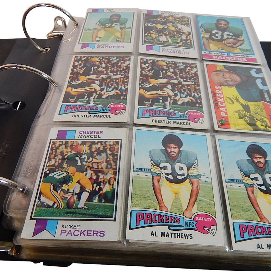 Early to Mid 1970s Large Album of Vintage Football Cards