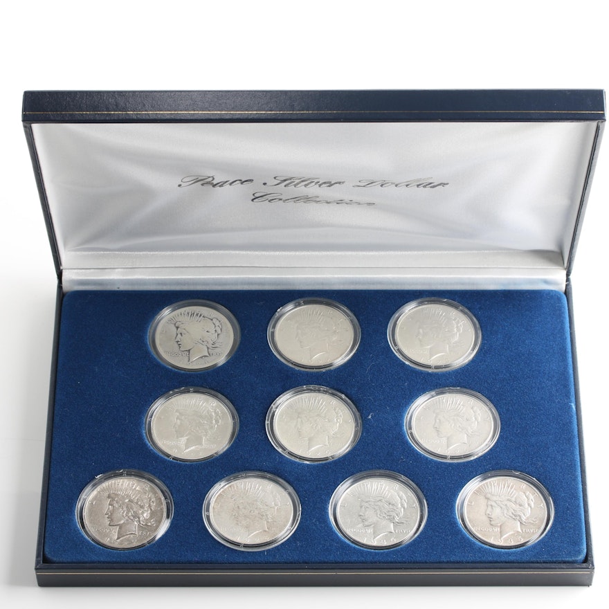 "Peace Silver Dollar Collection, 1921 to 1935" Coin Set