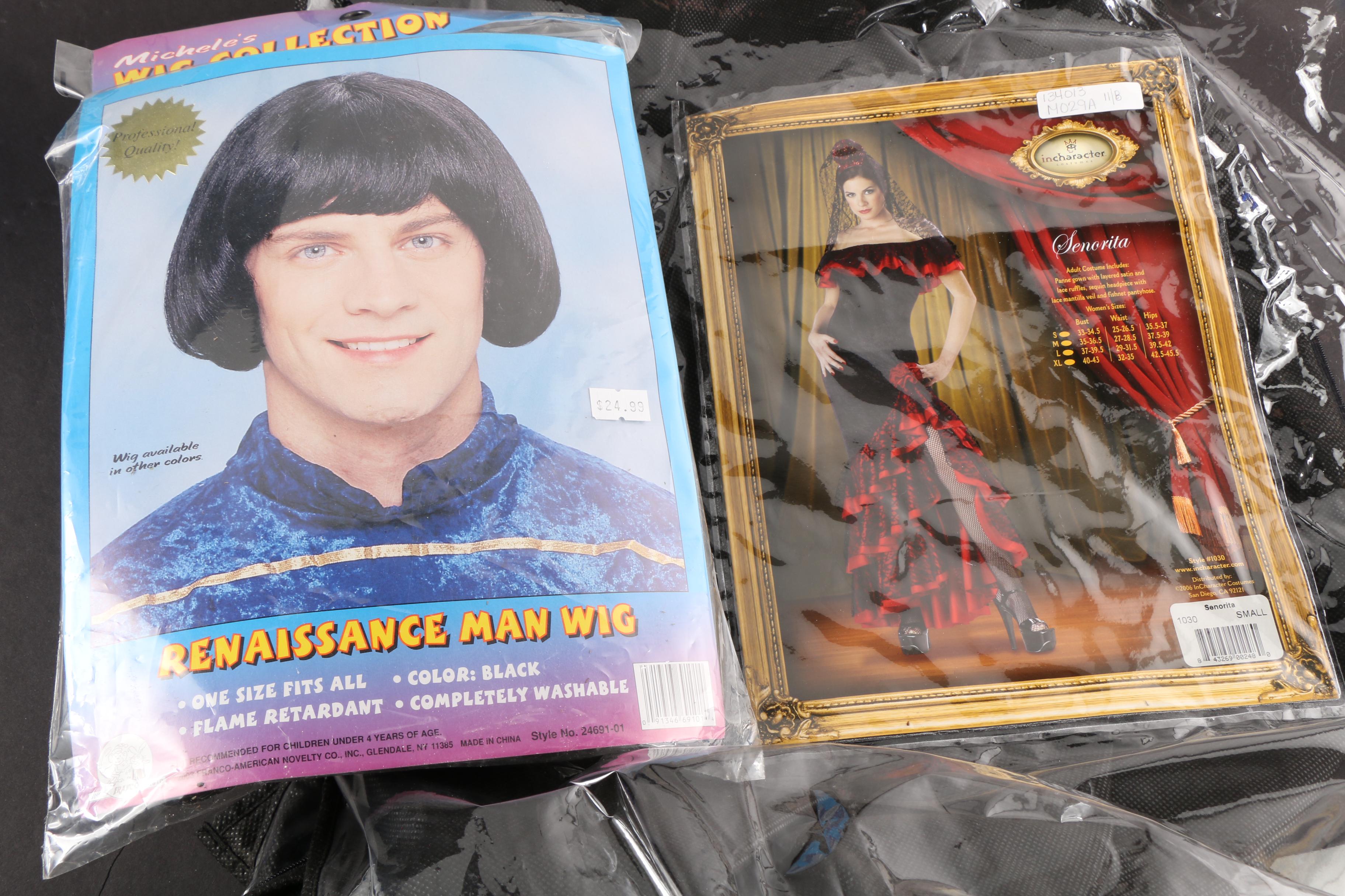 InCharacter "Senorita" Costume Set and "Renaissance Man" Black Wig