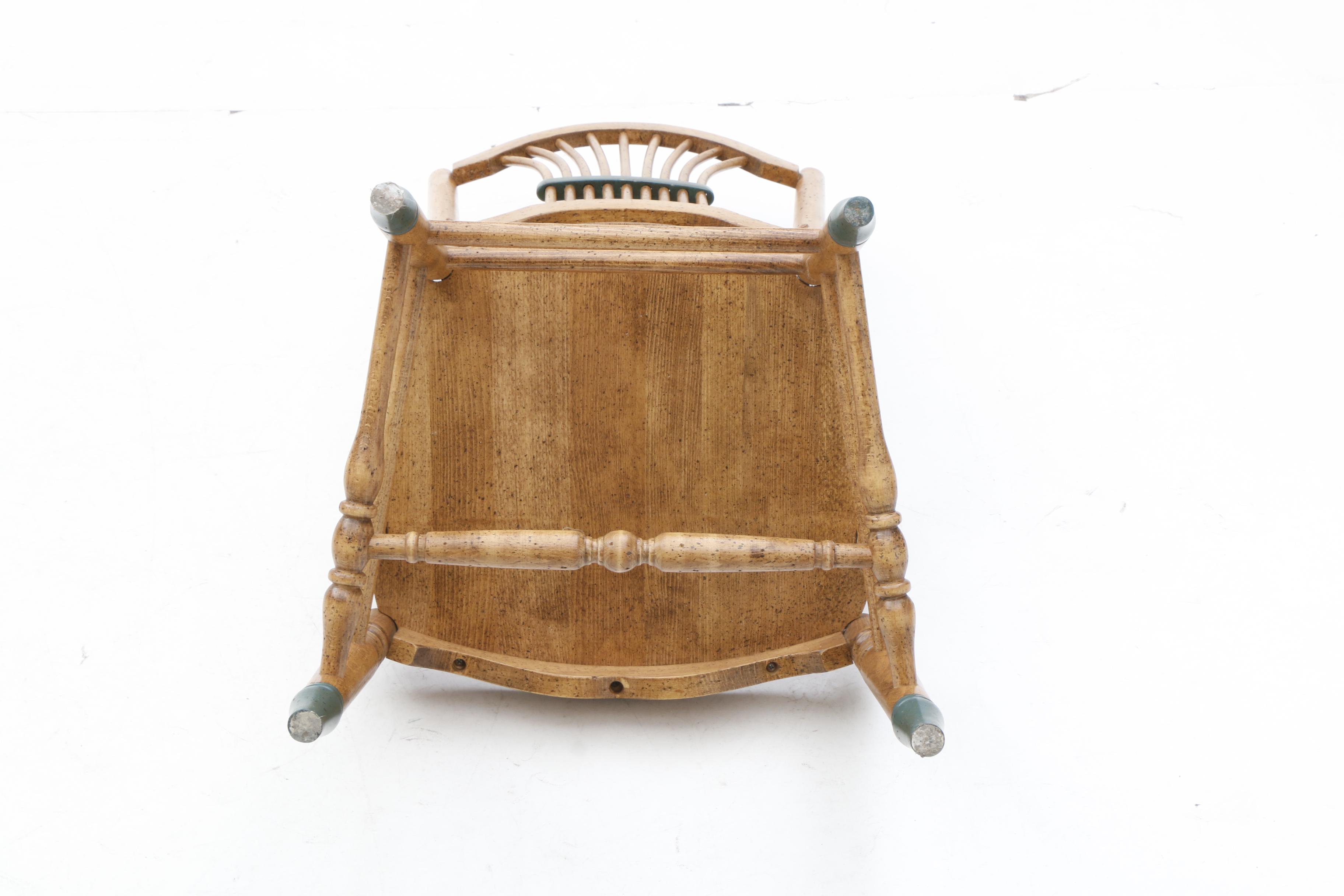 David Marsh Painted Pine Dining Table and Six Chairs