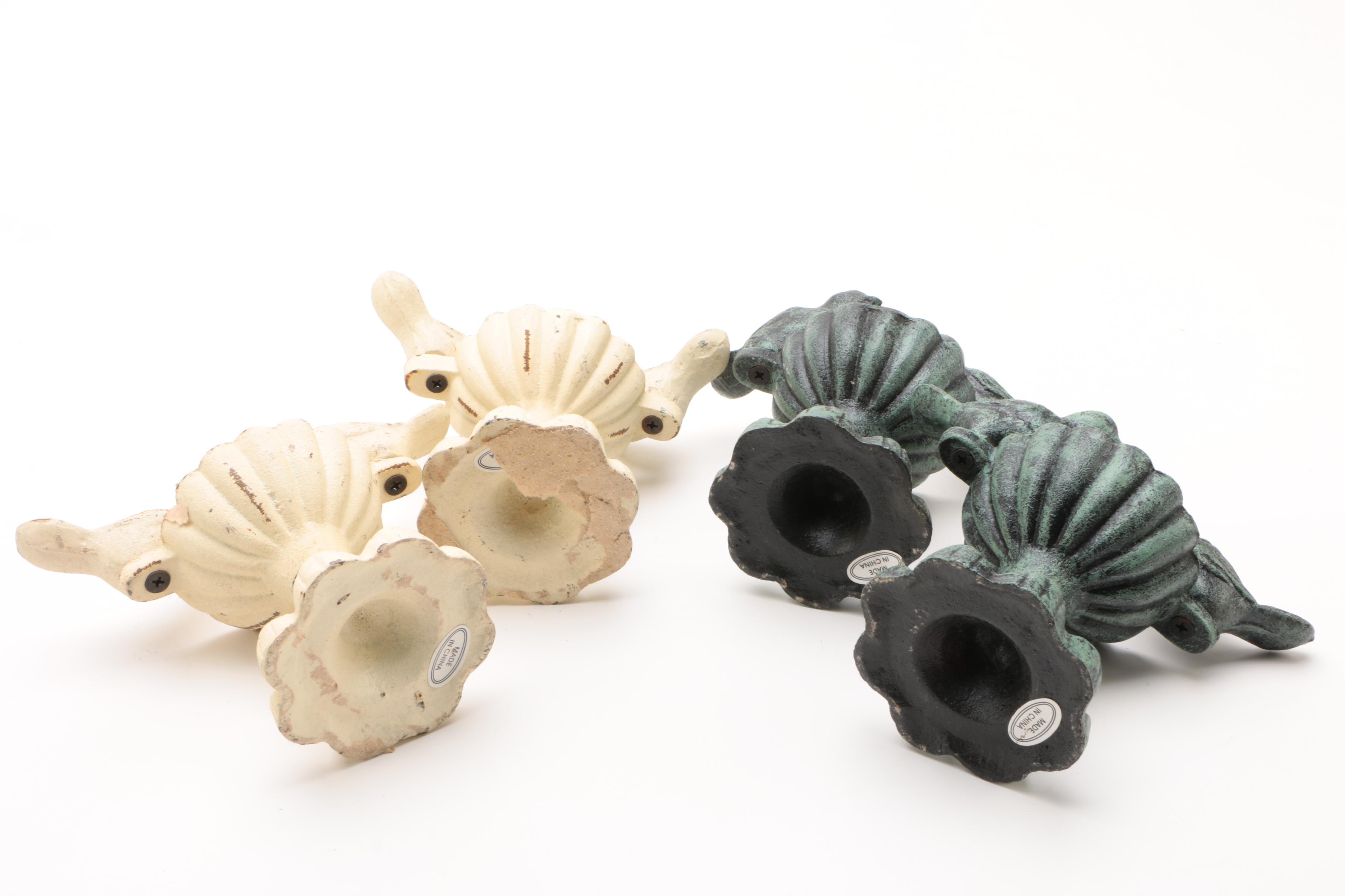 Antique Finish Cast Metal Tabletop Bird Baths