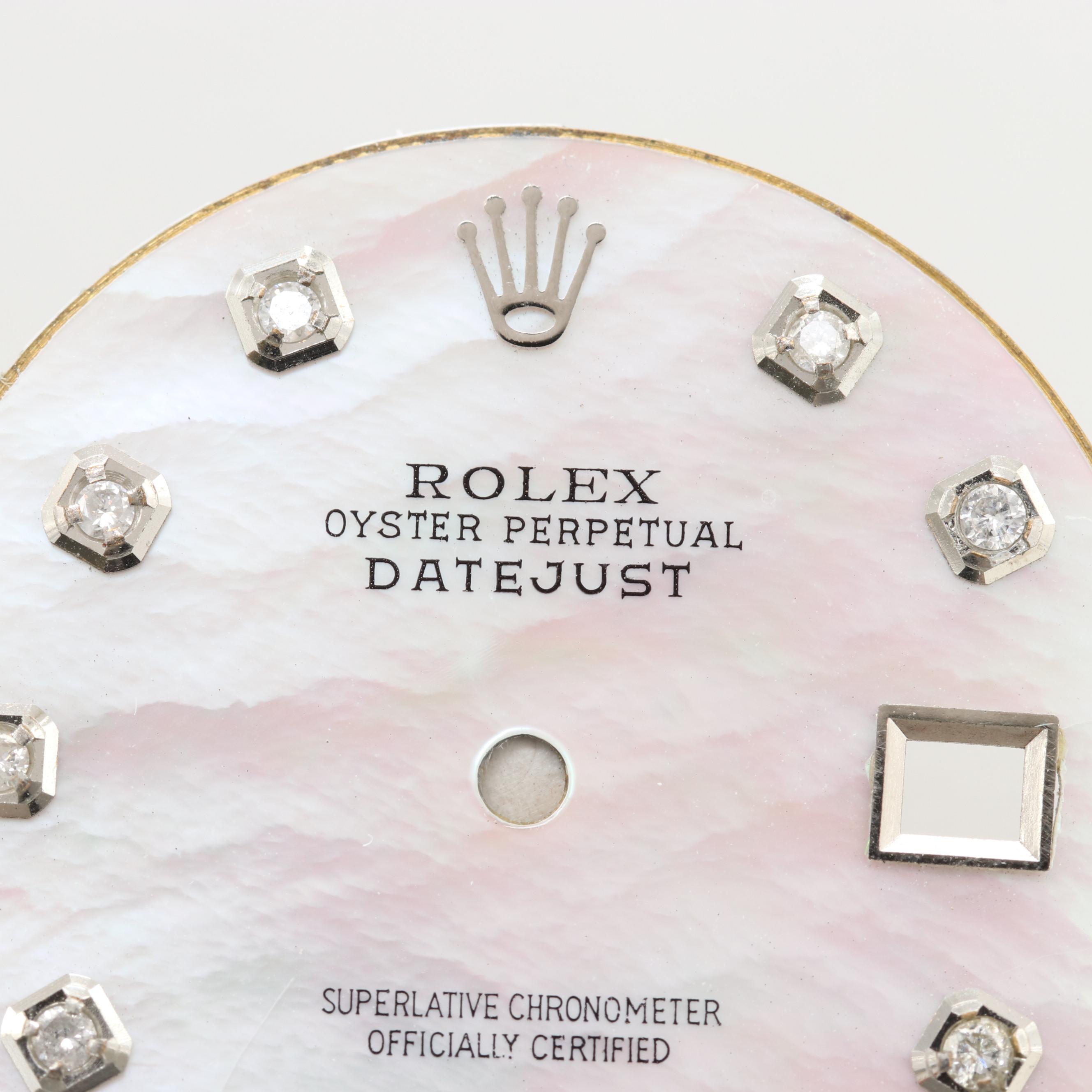 Rolex Mother of Pearl and Diamond Aftermarket Dial