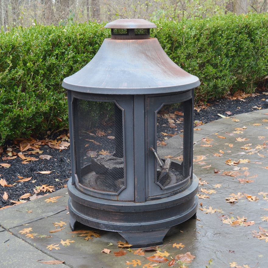 Round Lantern-Shaped Fire Pit