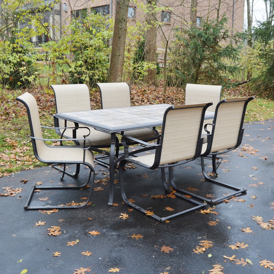 Patio Dining Table and Six Chairs by Hampton Bay