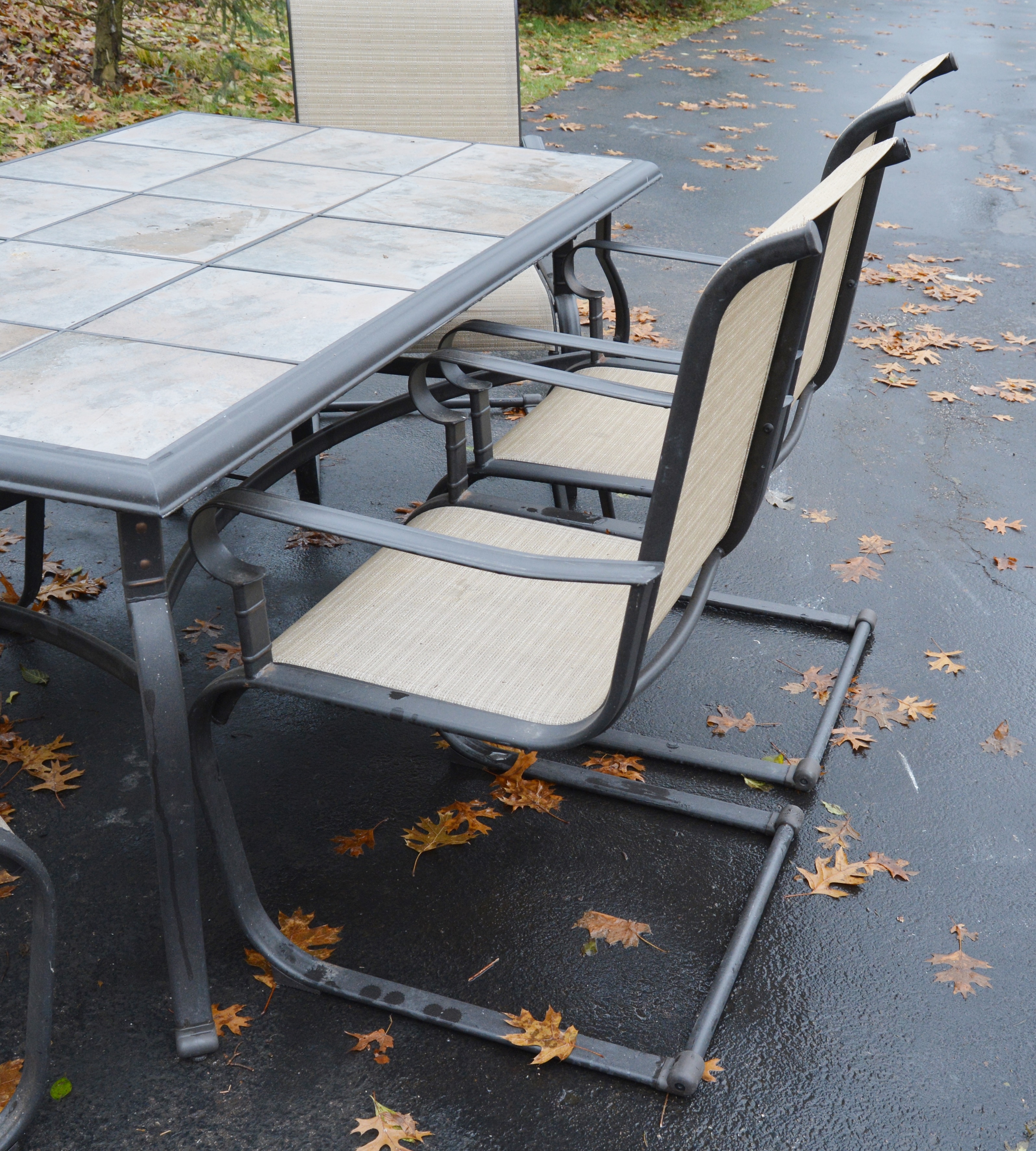 Patio Dining Table and Six Chairs by Hampton Bay