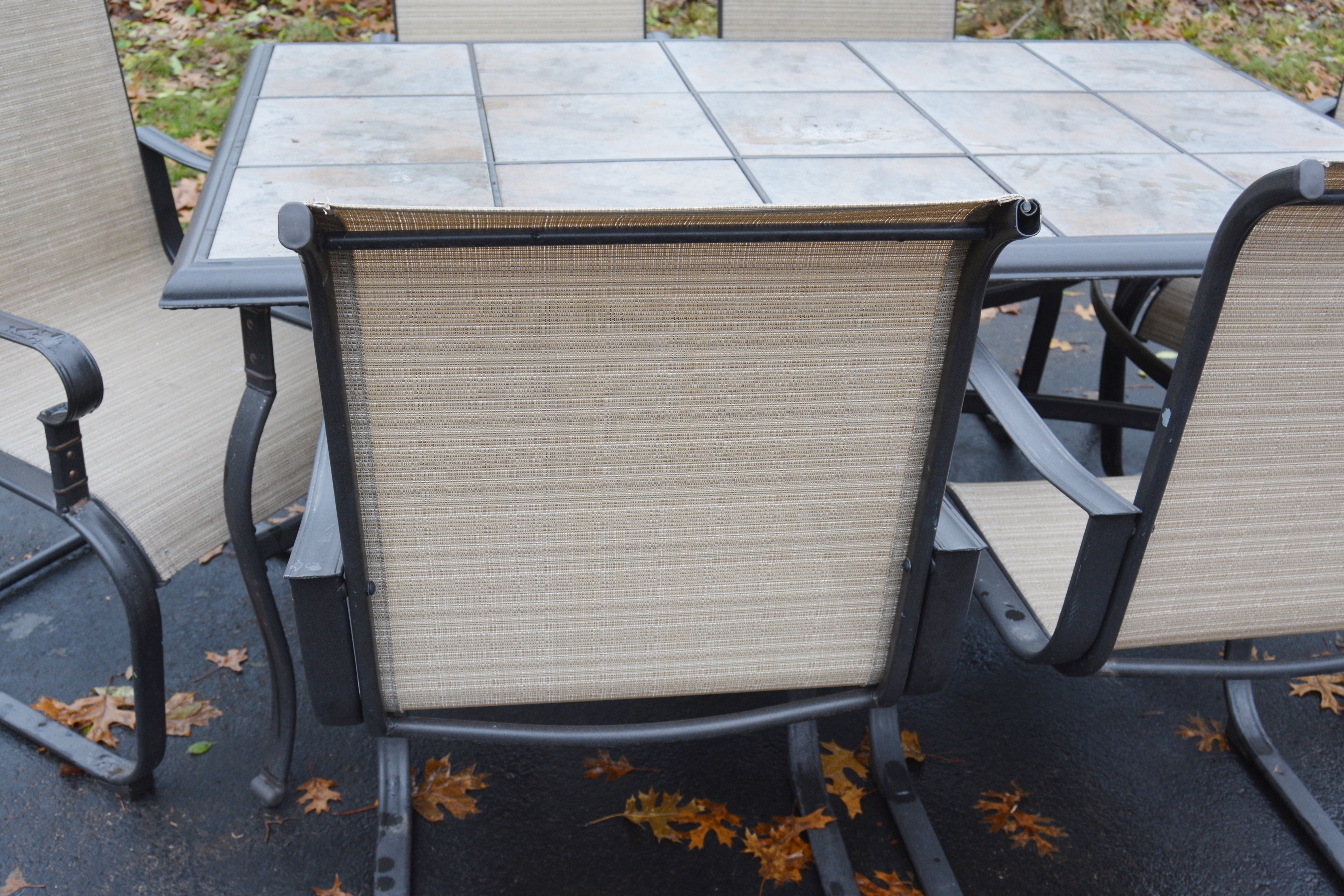 Patio Dining Table and Six Chairs by Hampton Bay