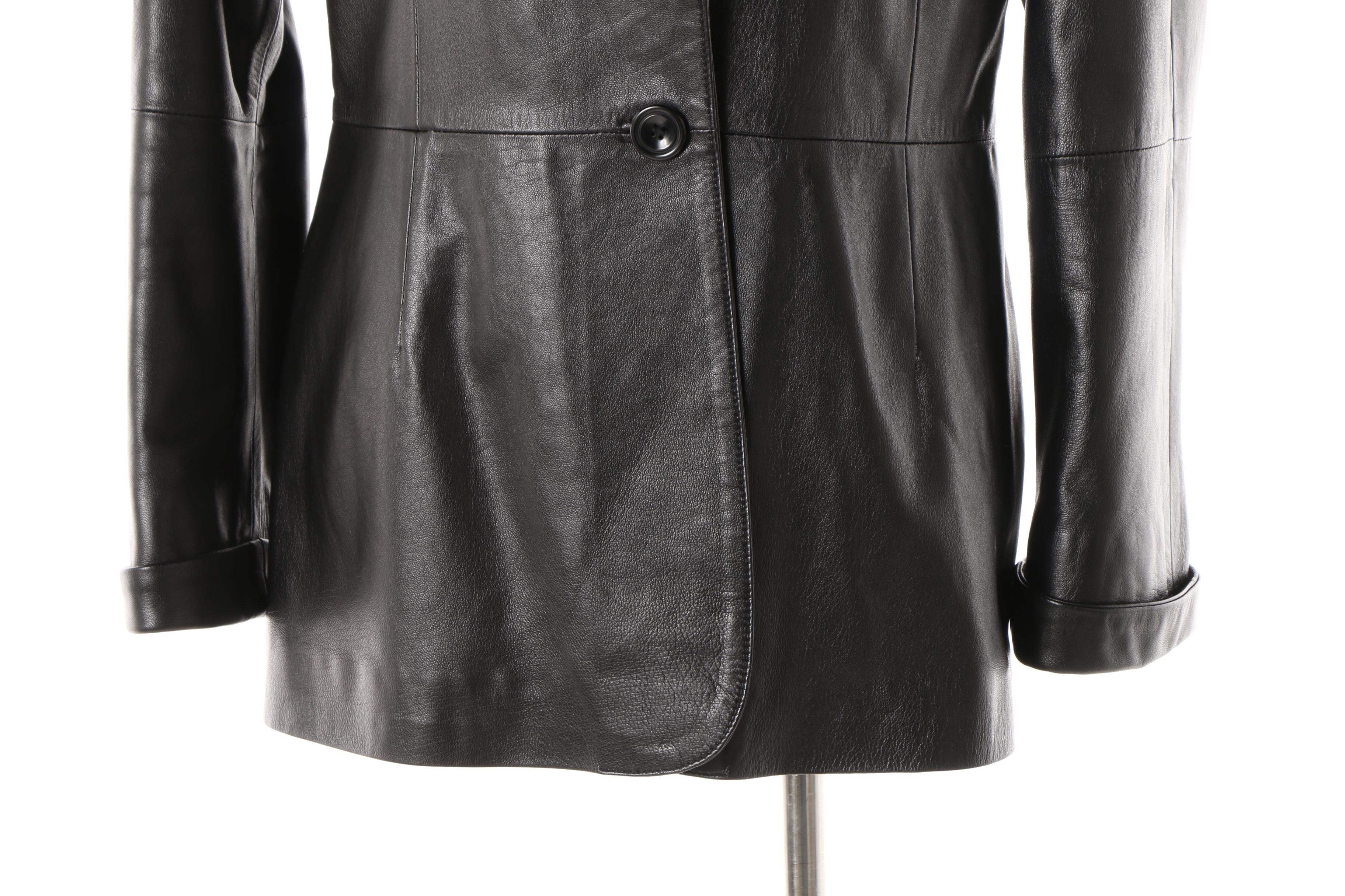 Women's Cuoieria Fiorentina Black Leather Jacket