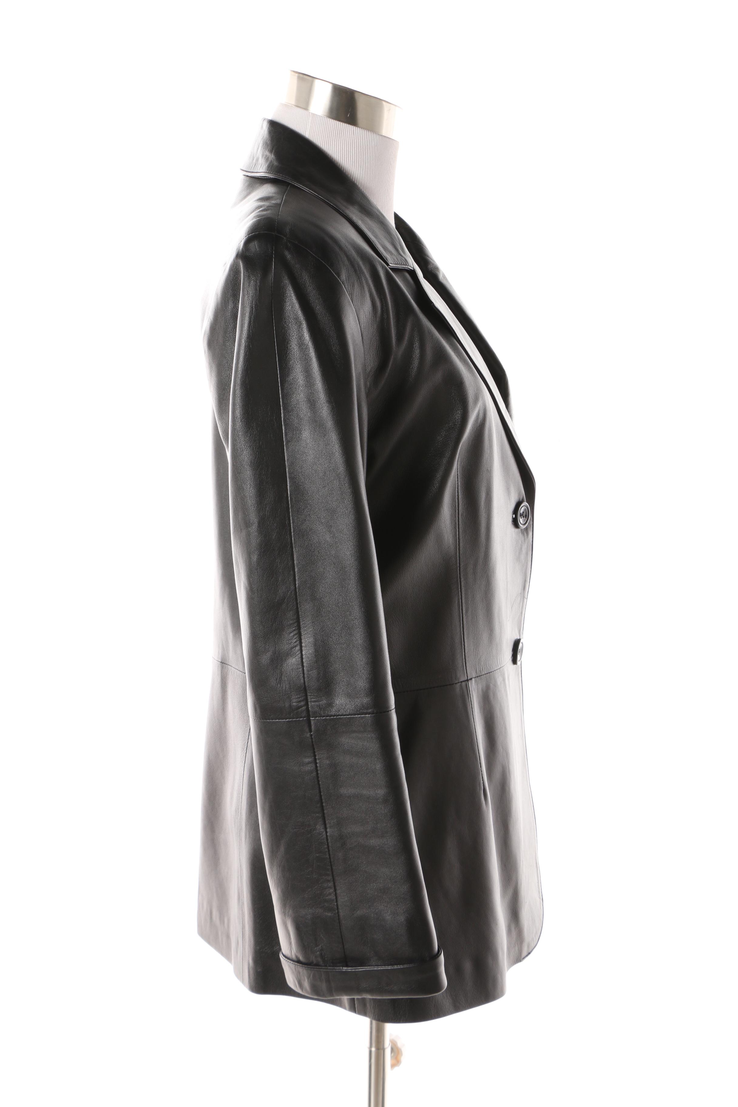 Women's Cuoieria Fiorentina Black Leather Jacket