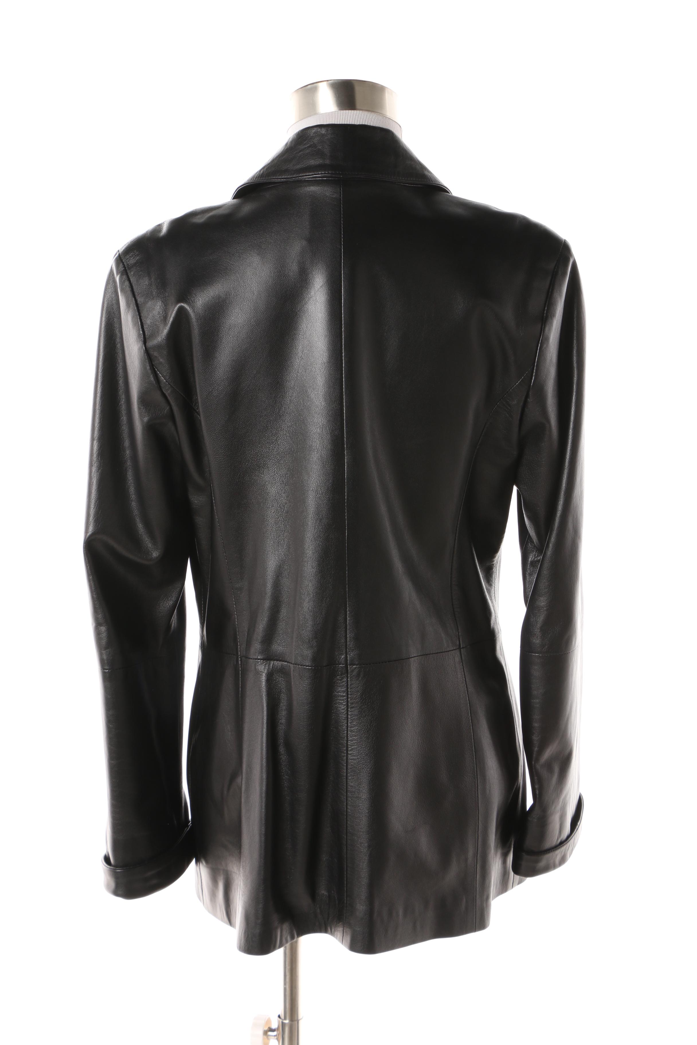 Women's Cuoieria Fiorentina Black Leather Jacket
