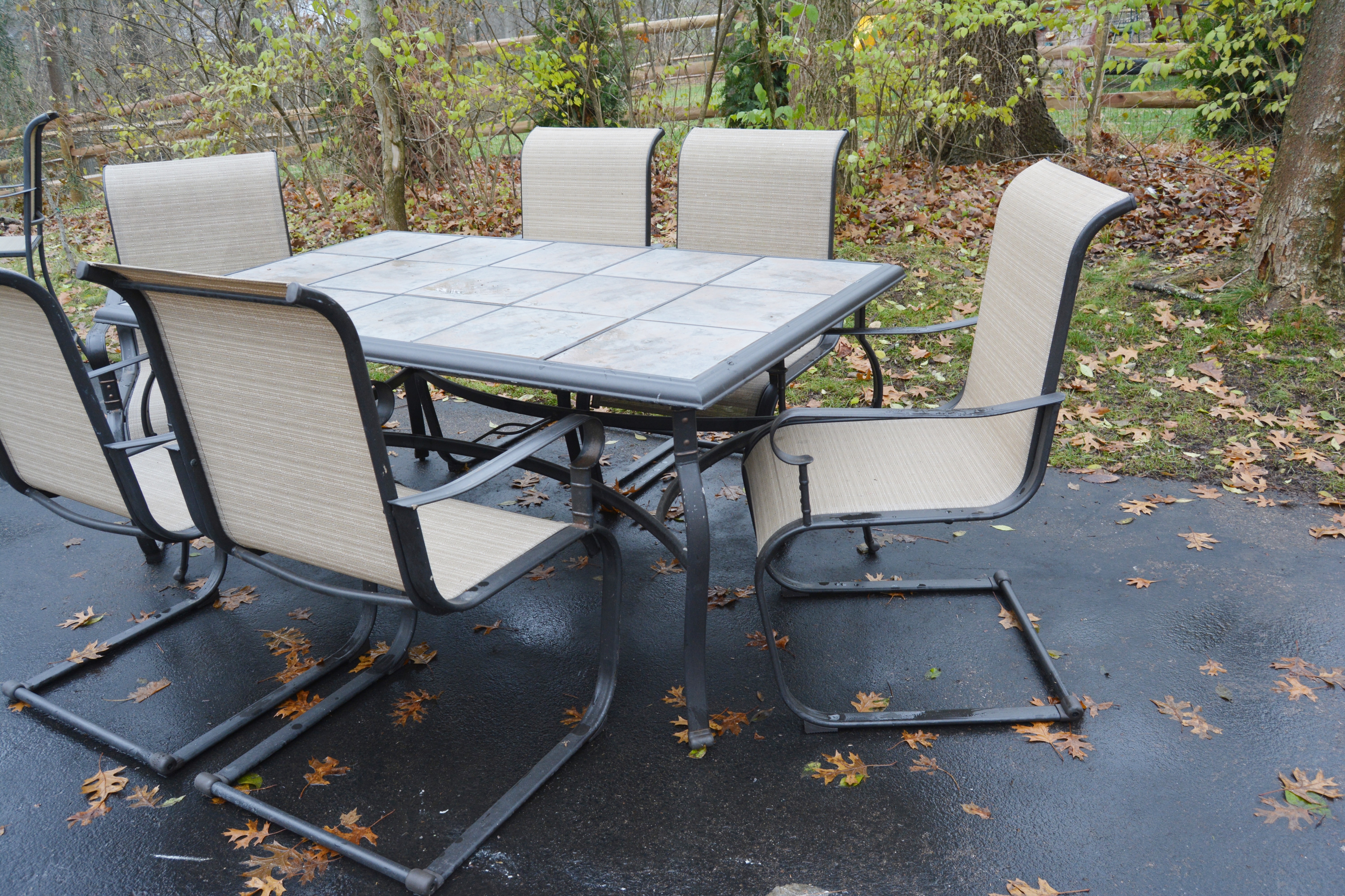 Patio Dining Table and Six Chairs by Hampton Bay