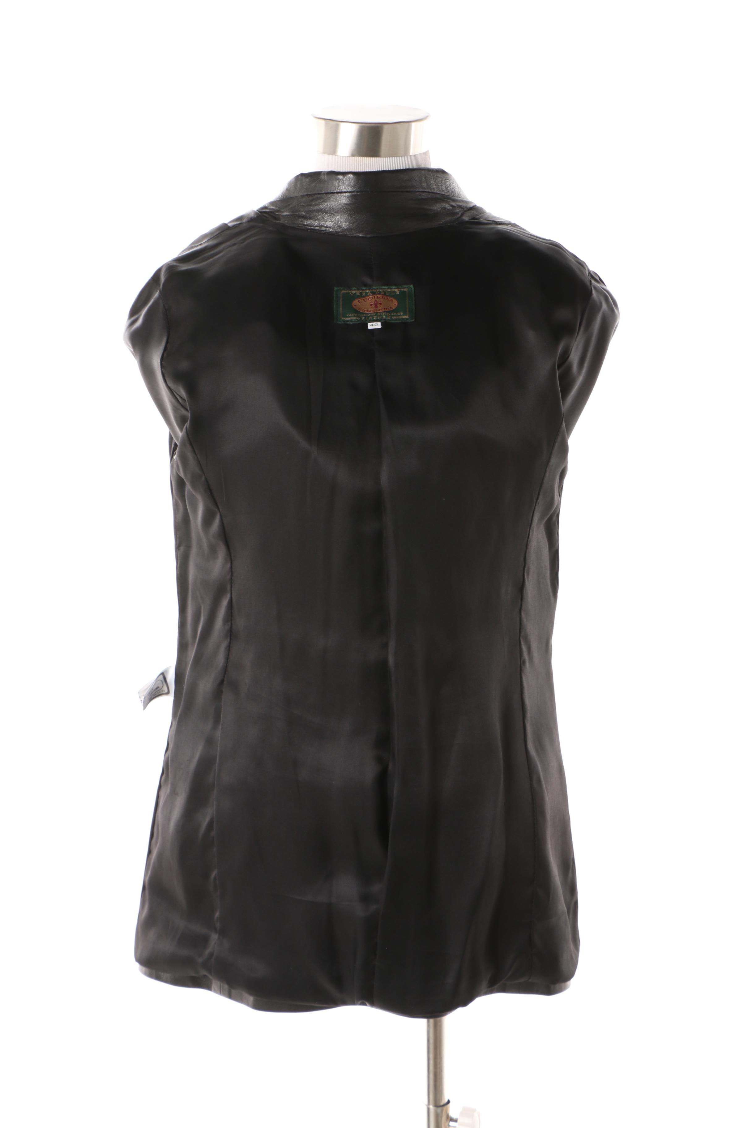 Women's Cuoieria Fiorentina Black Leather Jacket
