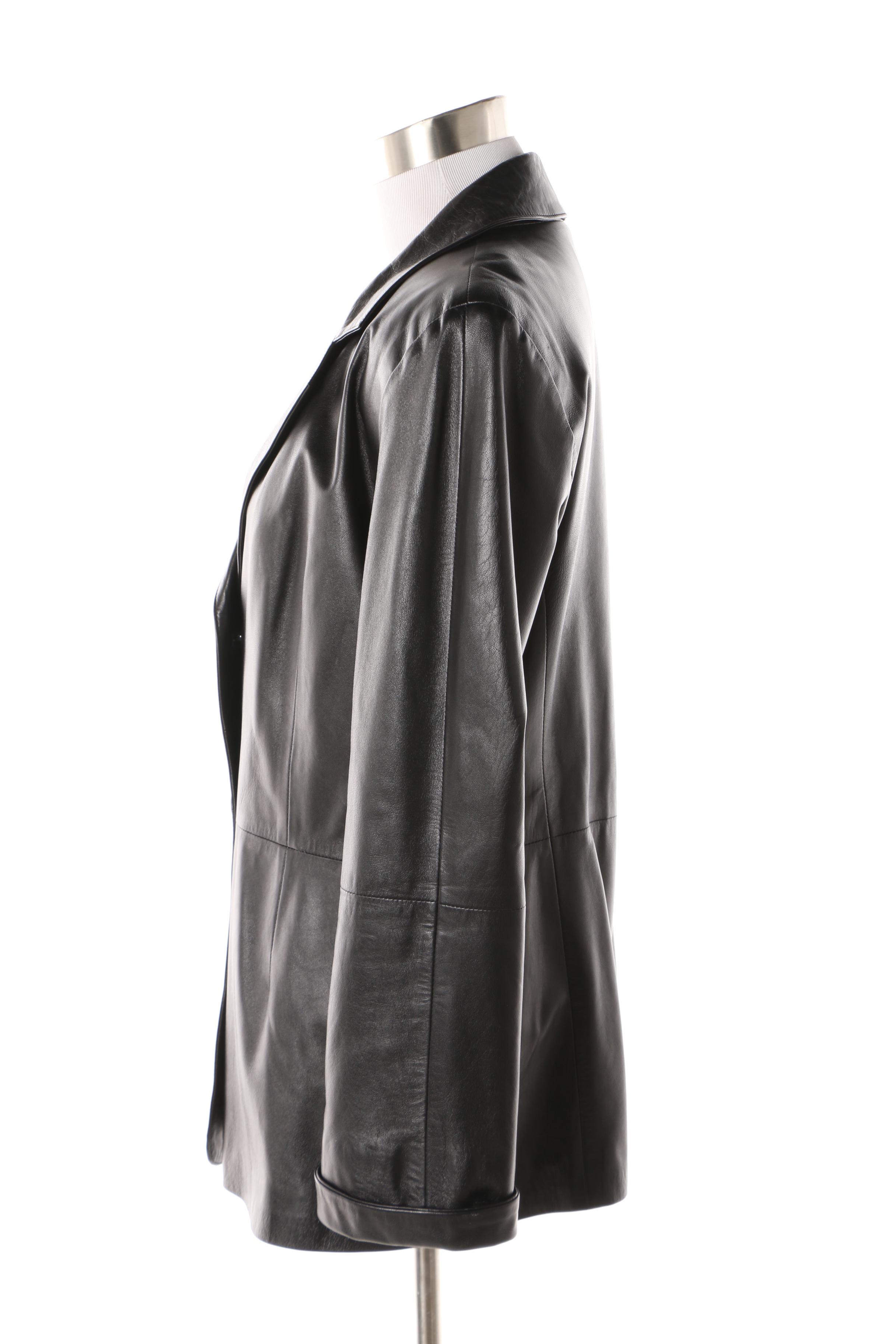 Women's Cuoieria Fiorentina Black Leather Jacket