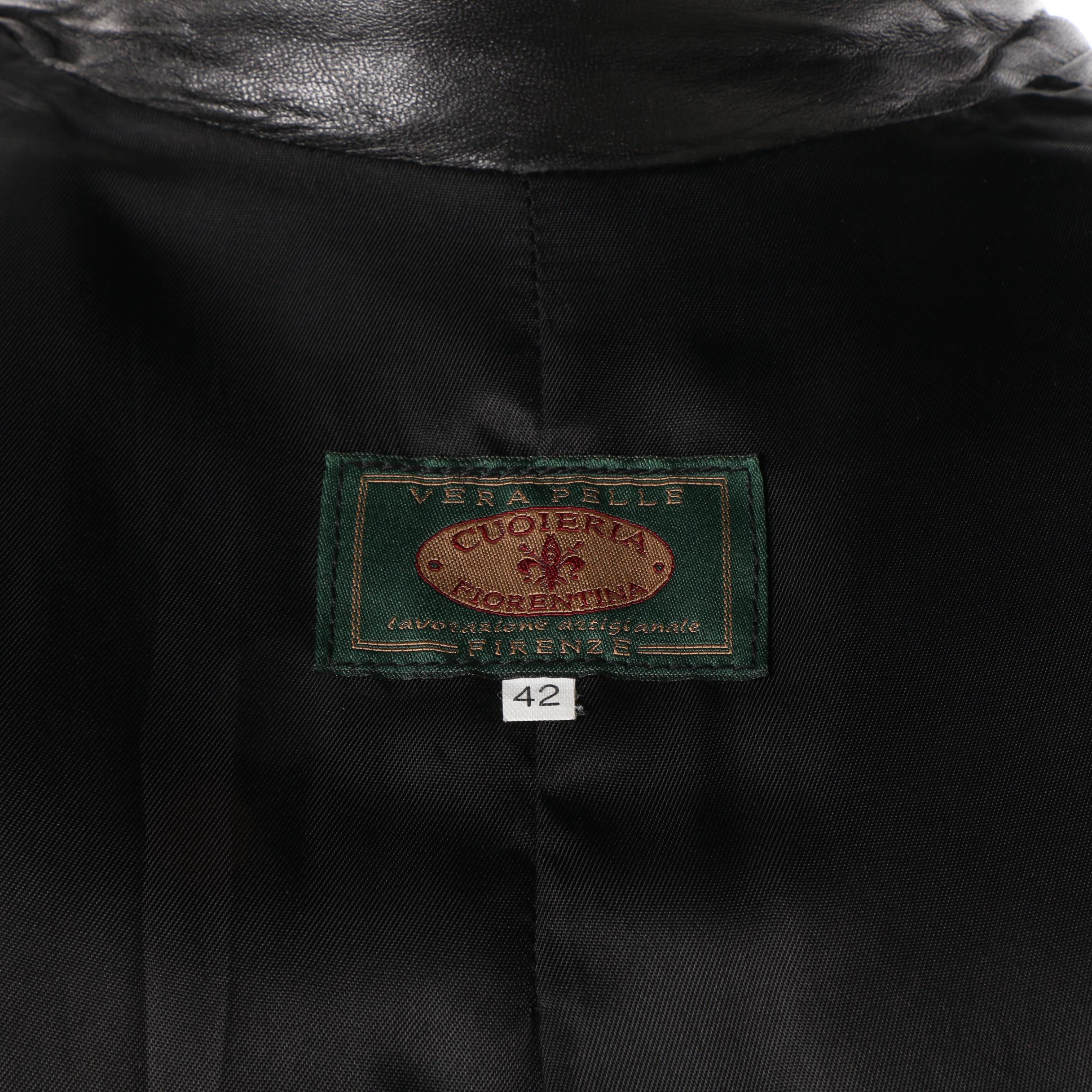 Women's Cuoieria Fiorentina Black Leather Jacket