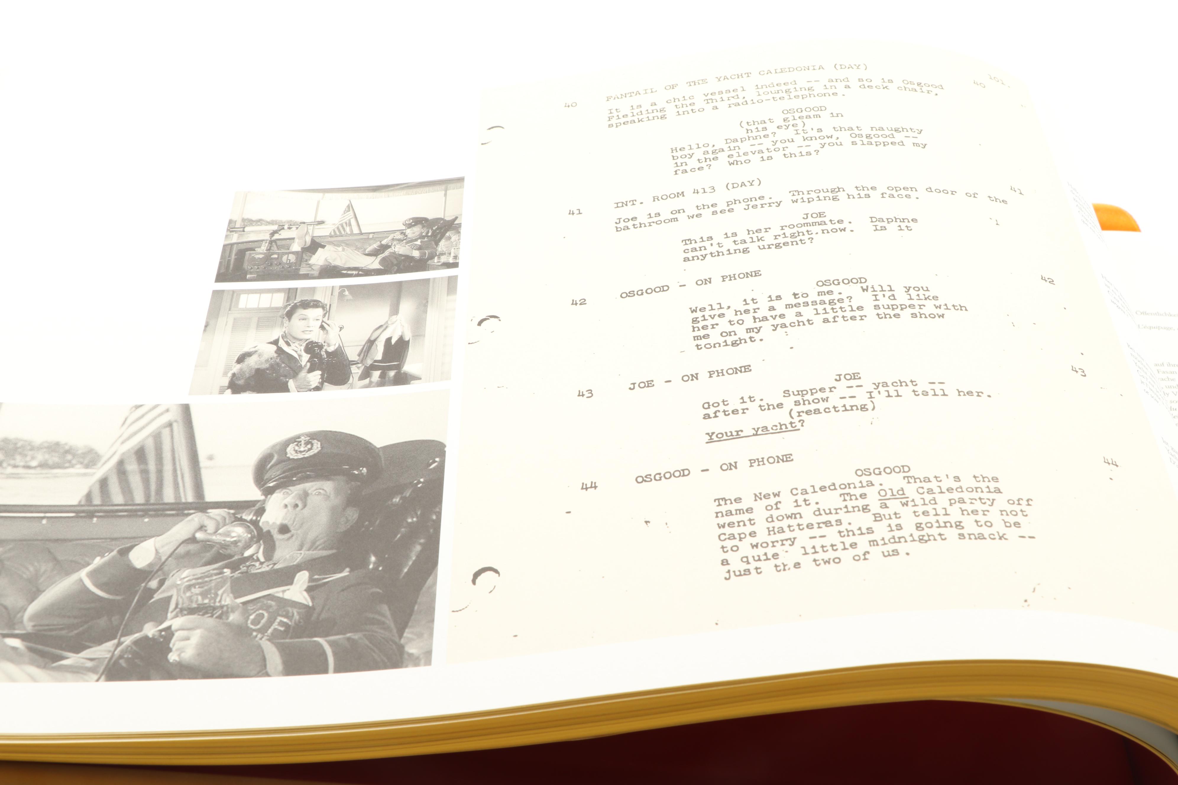 2001 "Some Like It Hot" by Billy Wilder with Facsimile Prompt Book