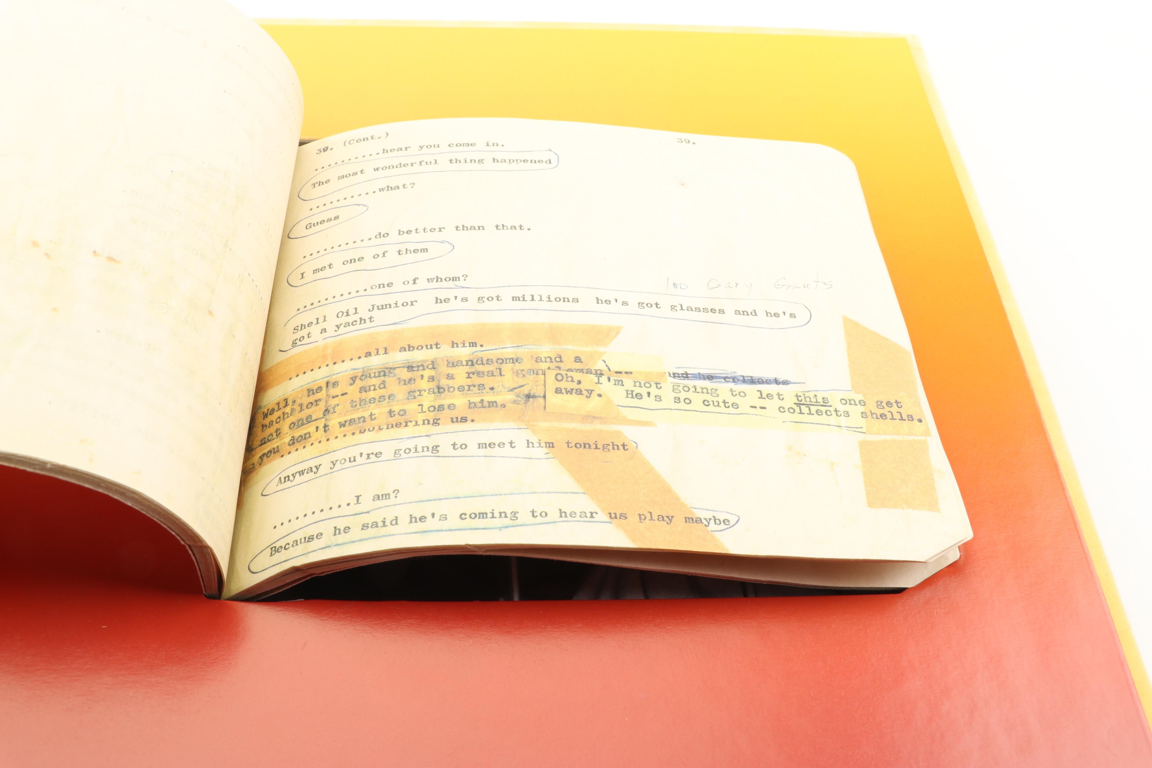 2001 "Some Like It Hot" by Billy Wilder with Facsimile Prompt Book